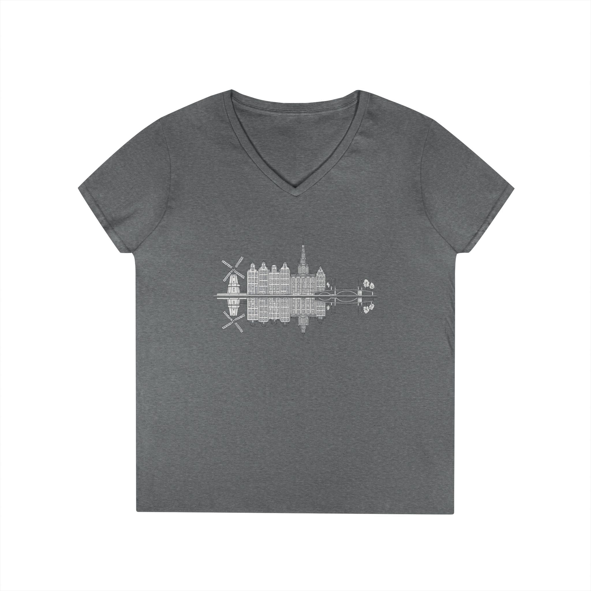 Amsterdam Skyline V-Neck Tee