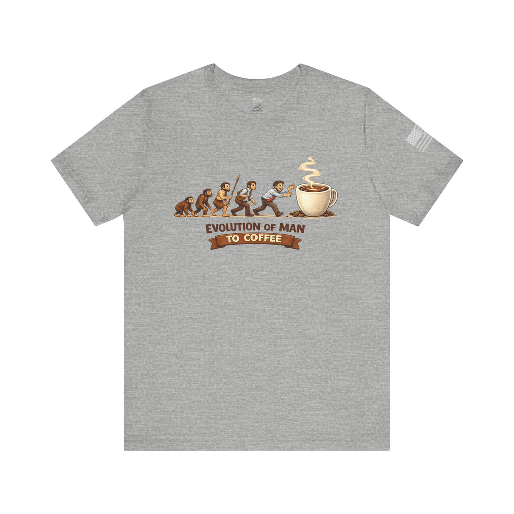Evolution of Man to Coffee Drinker T-shirt