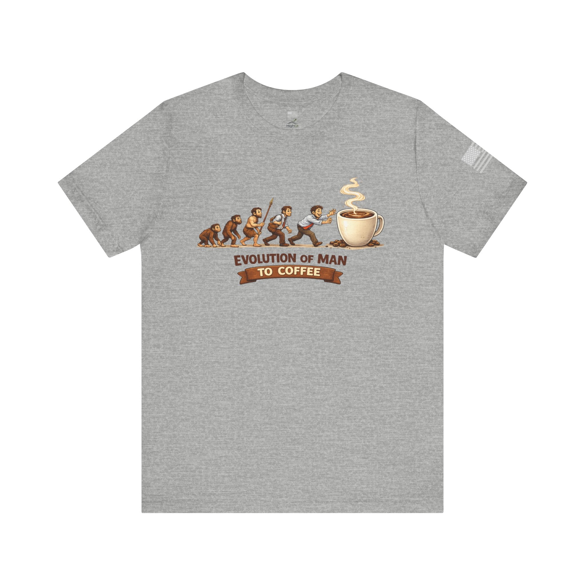Evolution of Man to Coffee Drinker T-shirt