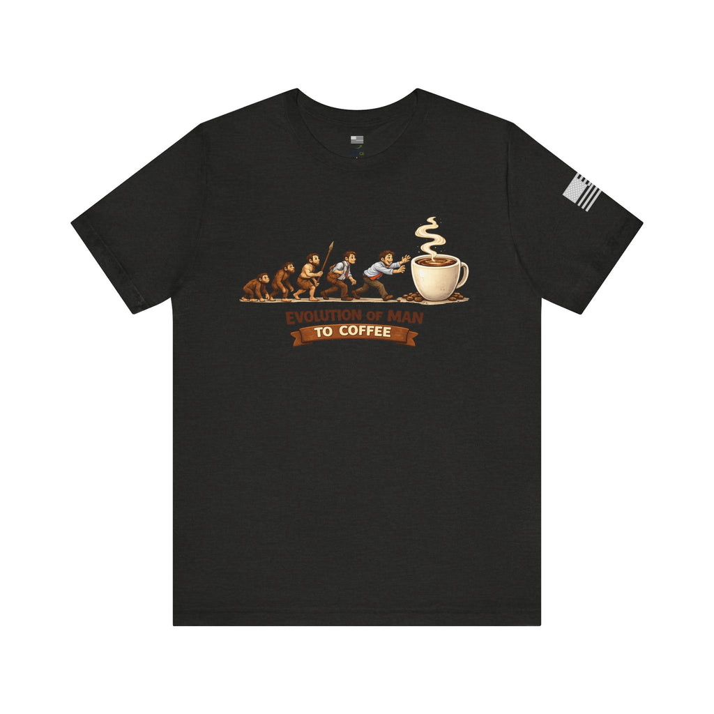 Evolution of Man to Coffee Drinker T-shirt