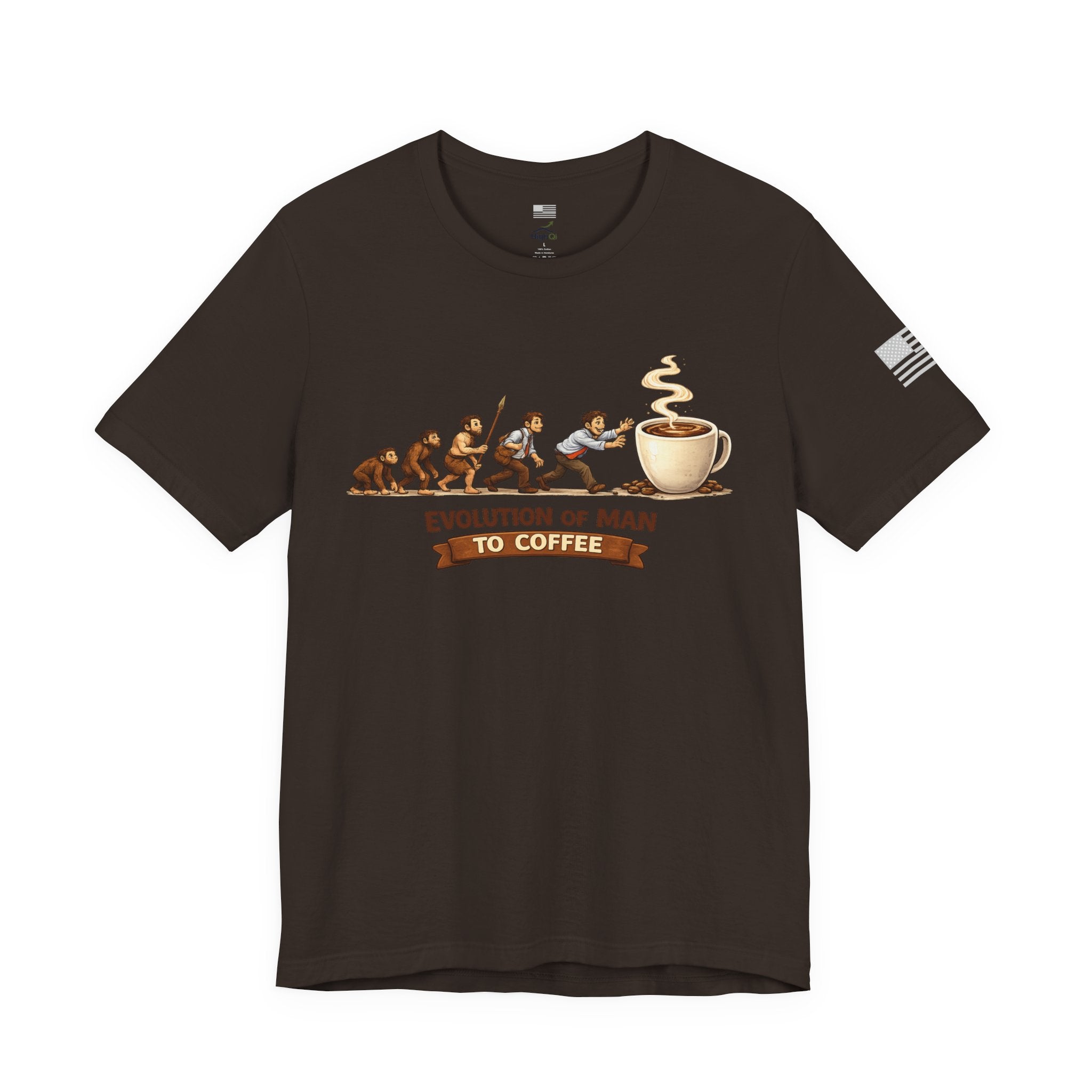 Evolution of Man to Coffee Drinker T-shirt