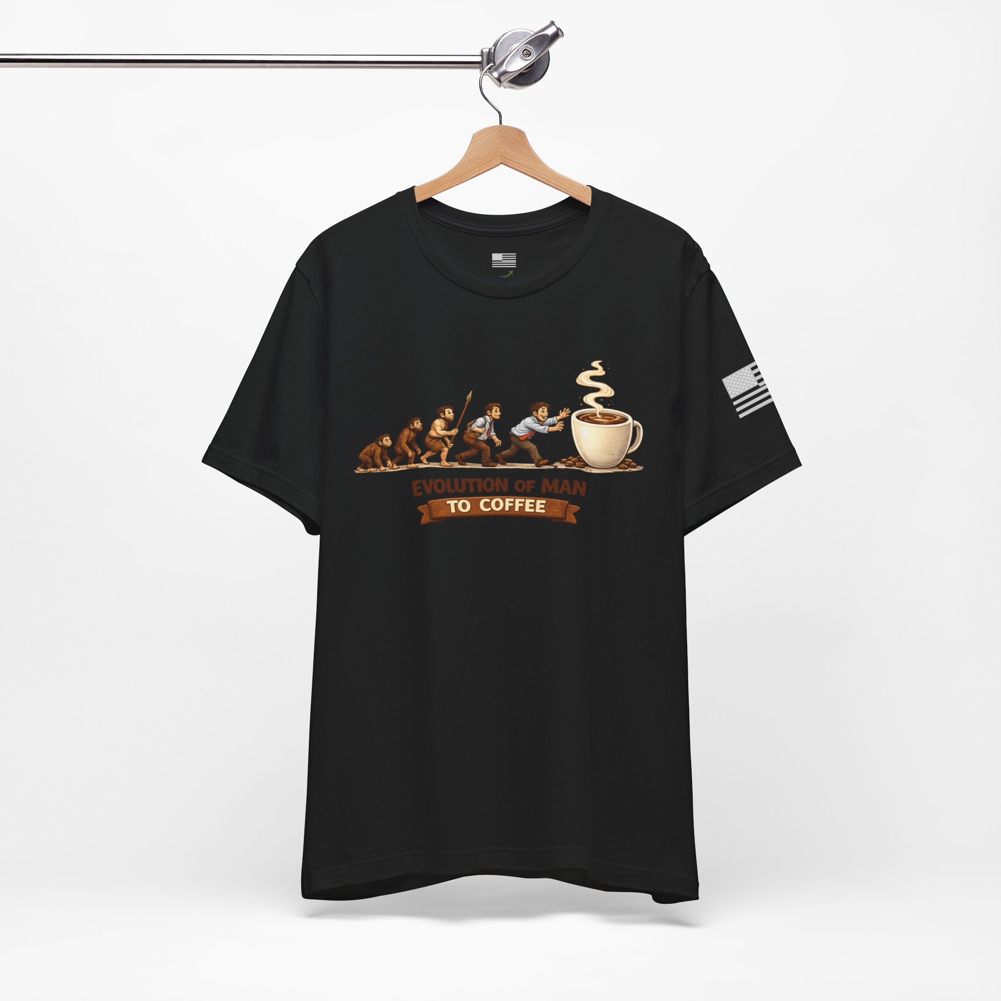 Evolution of Man to Coffee Drinker T-shirt