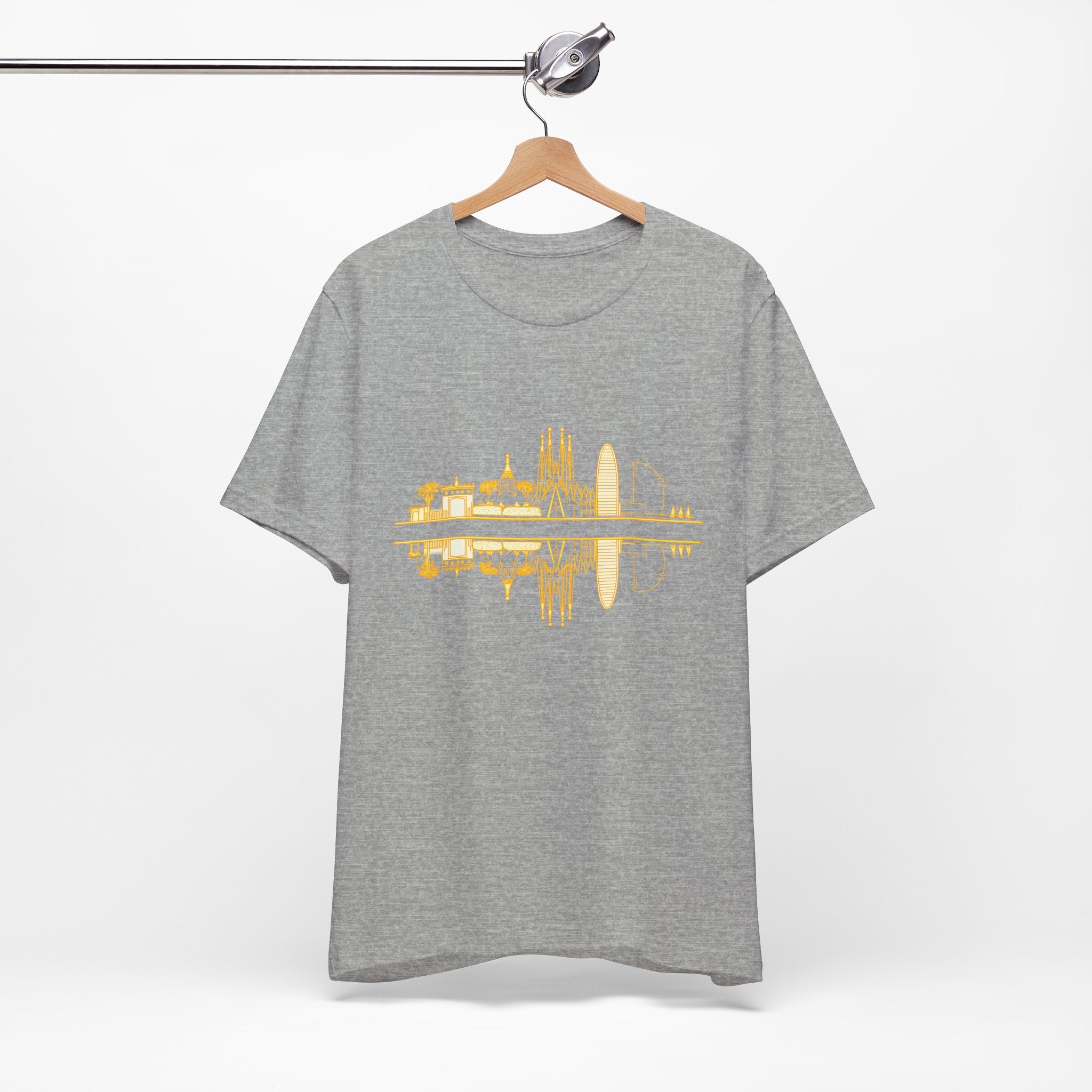 City Skyline Reflection T‑Shirt — Barcelona Landmark