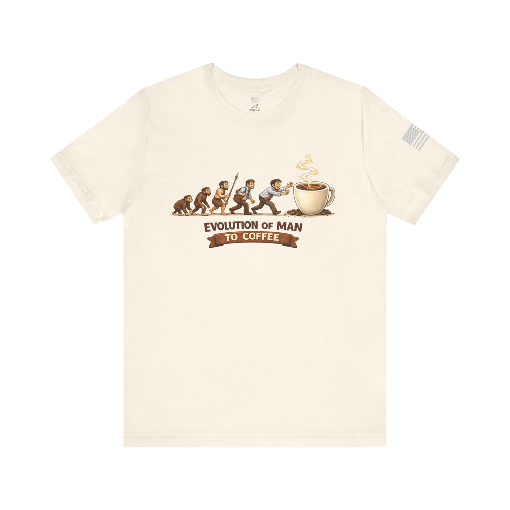 Evolution of Man to Coffee Drinker T-shirt