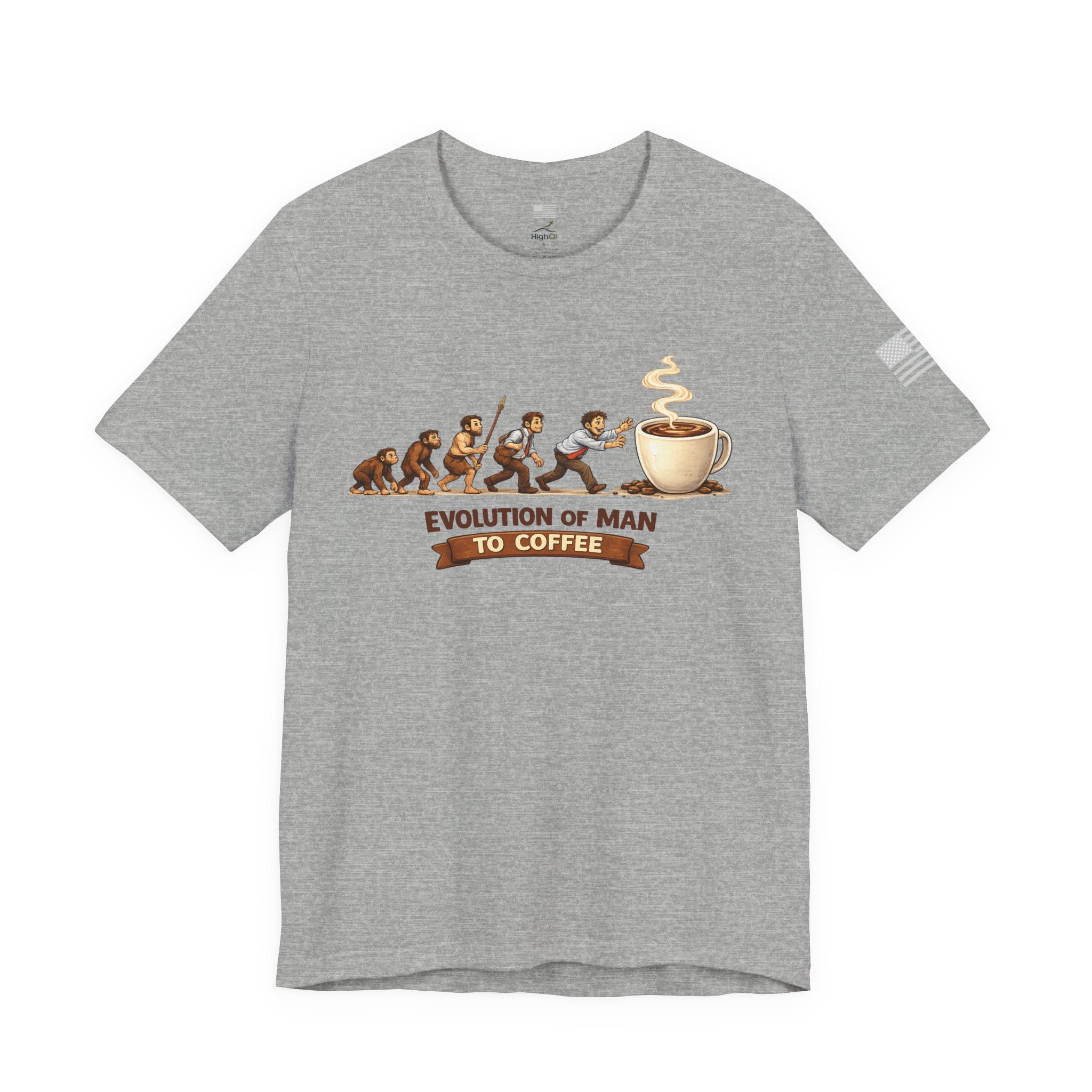Evolution of Man to Coffee Drinker T-shirt