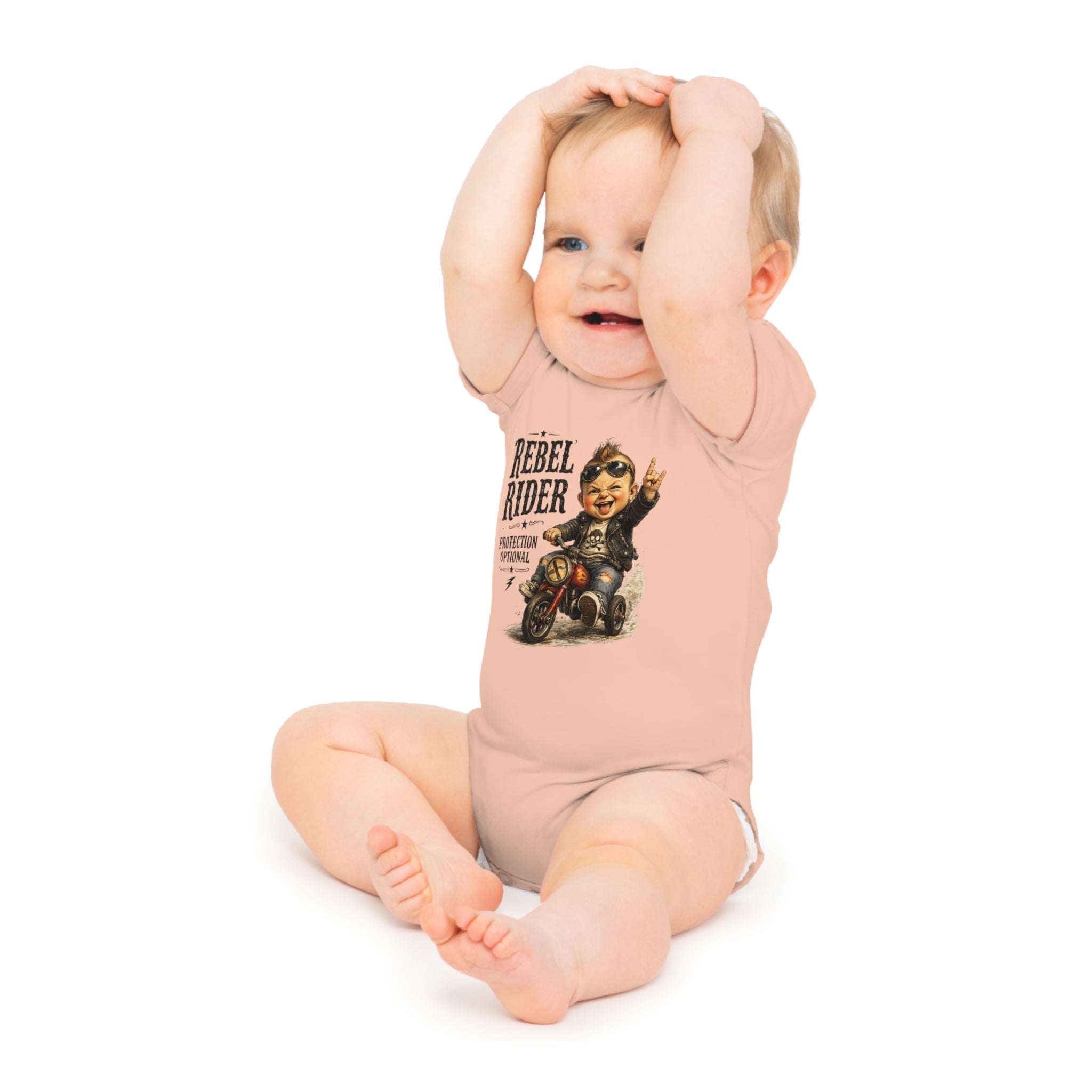 Rebel Rider Baby Bodysuit – Cute Motorcycle Baby Onesie