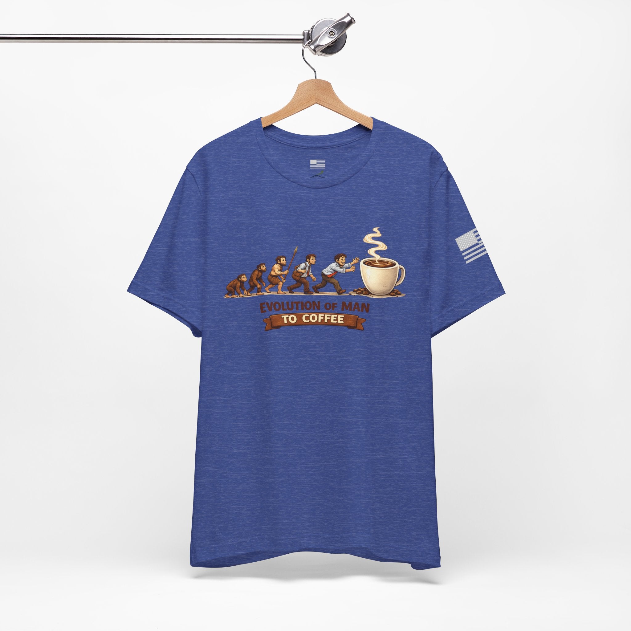 Evolution of Man to Coffee Drinker T-shirt