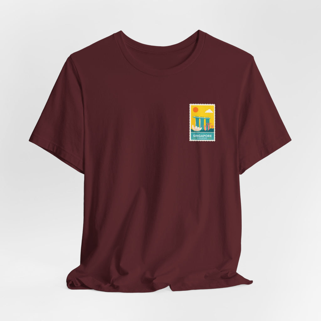 Singapore Postcard Graphic Tee - Vintage Travel Shirt