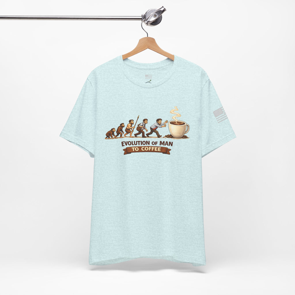 Evolution of Man to Coffee Drinker T-shirt