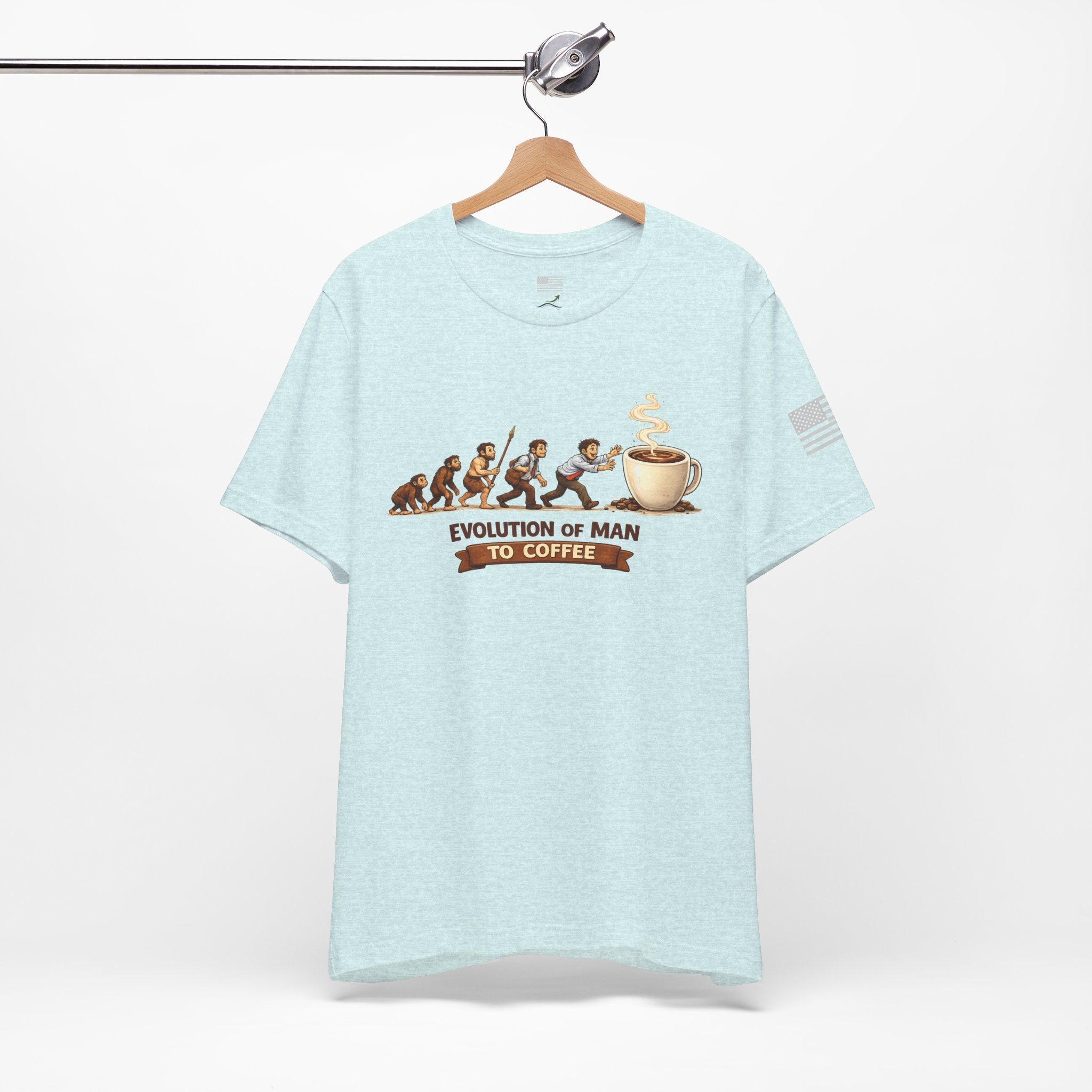 Evolution of Man to Coffee Drinker T-shirt