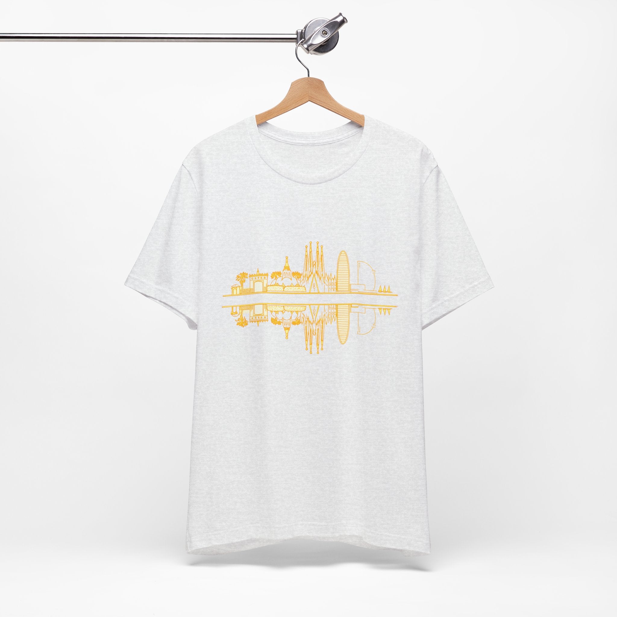 City Skyline Reflection T‑Shirt — Barcelona Landmark