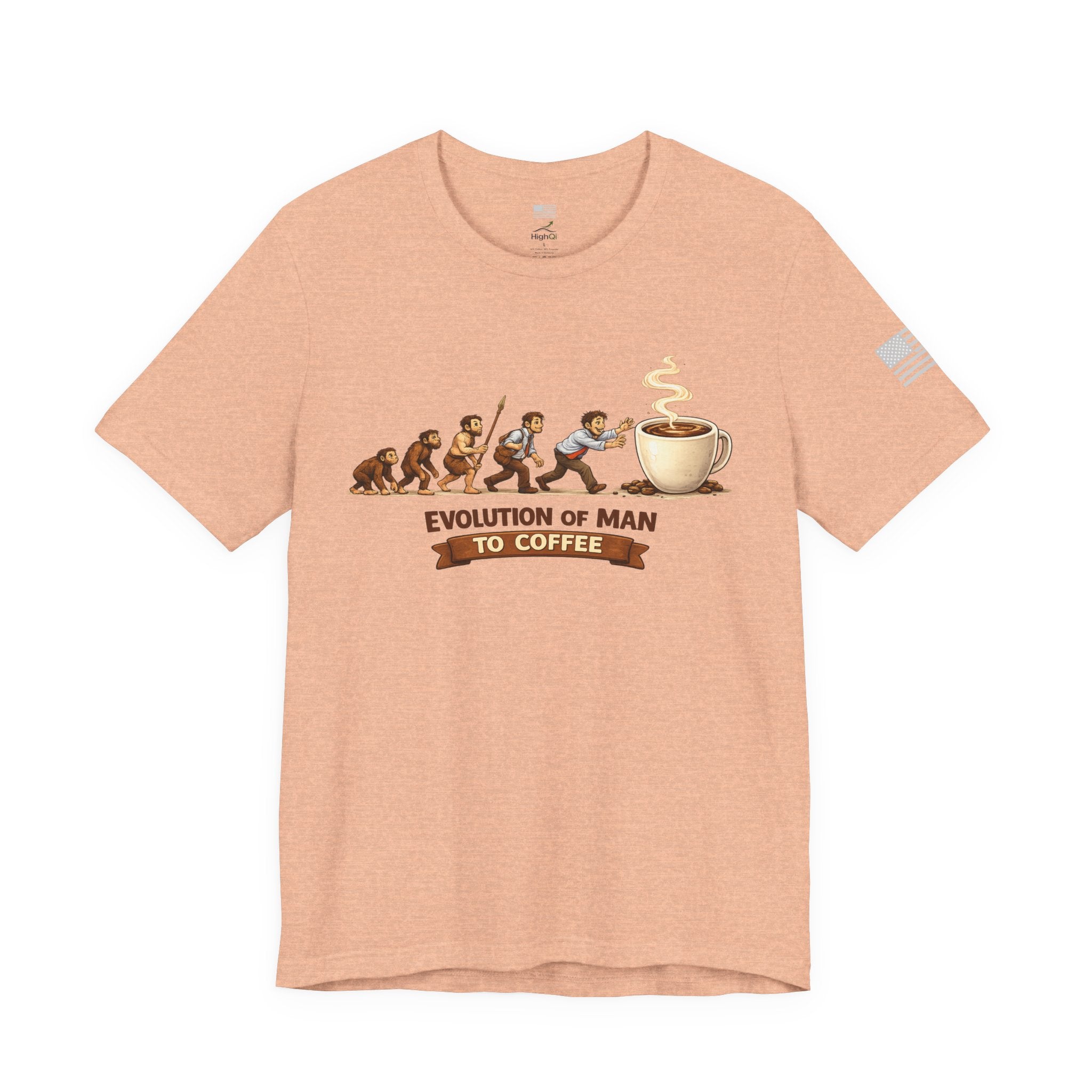 Evolution of Man to Coffee Drinker T-shirt