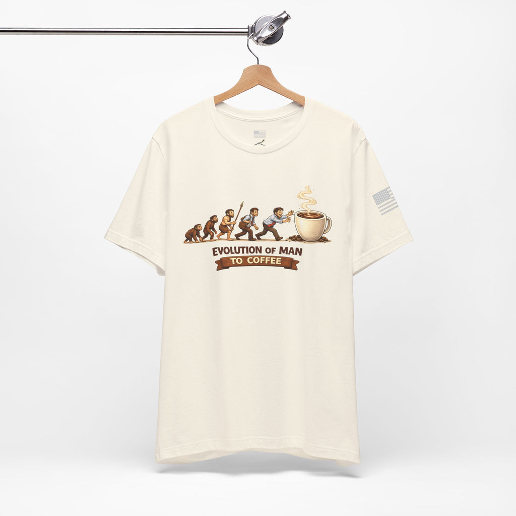 Evolution of Man to Coffee Drinker T-shirt