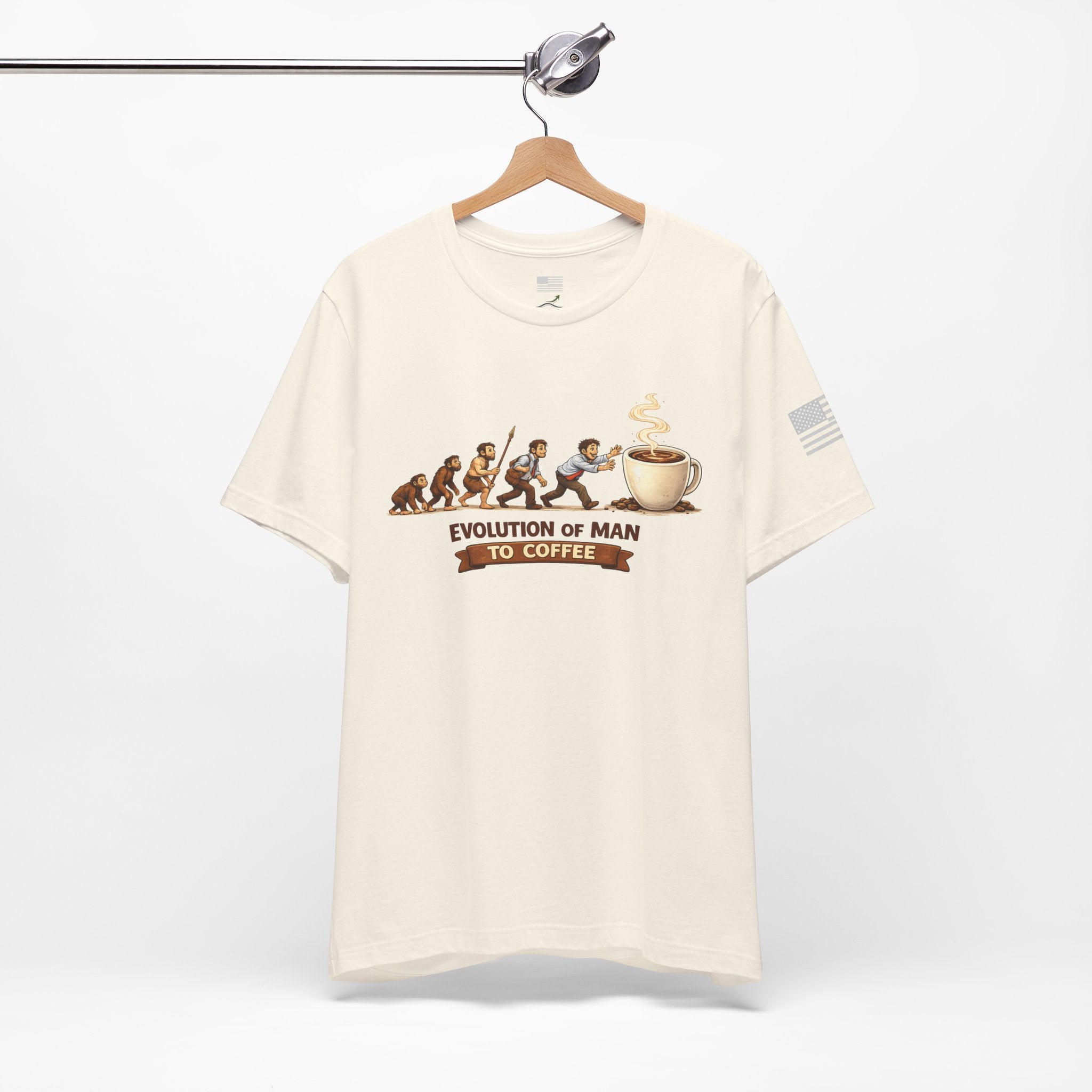 Evolution of Man to Coffee Drinker T-shirt
