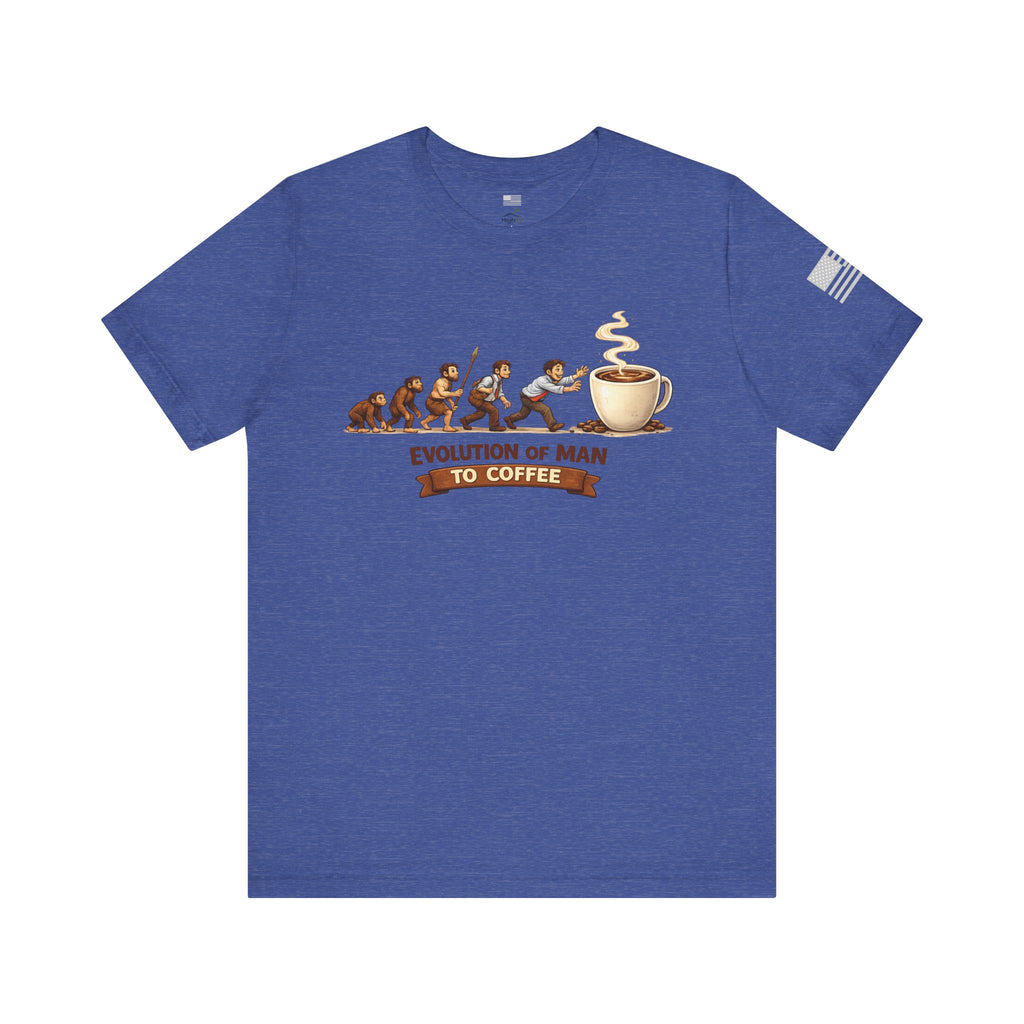 Evolution of Man to Coffee Drinker T-shirt