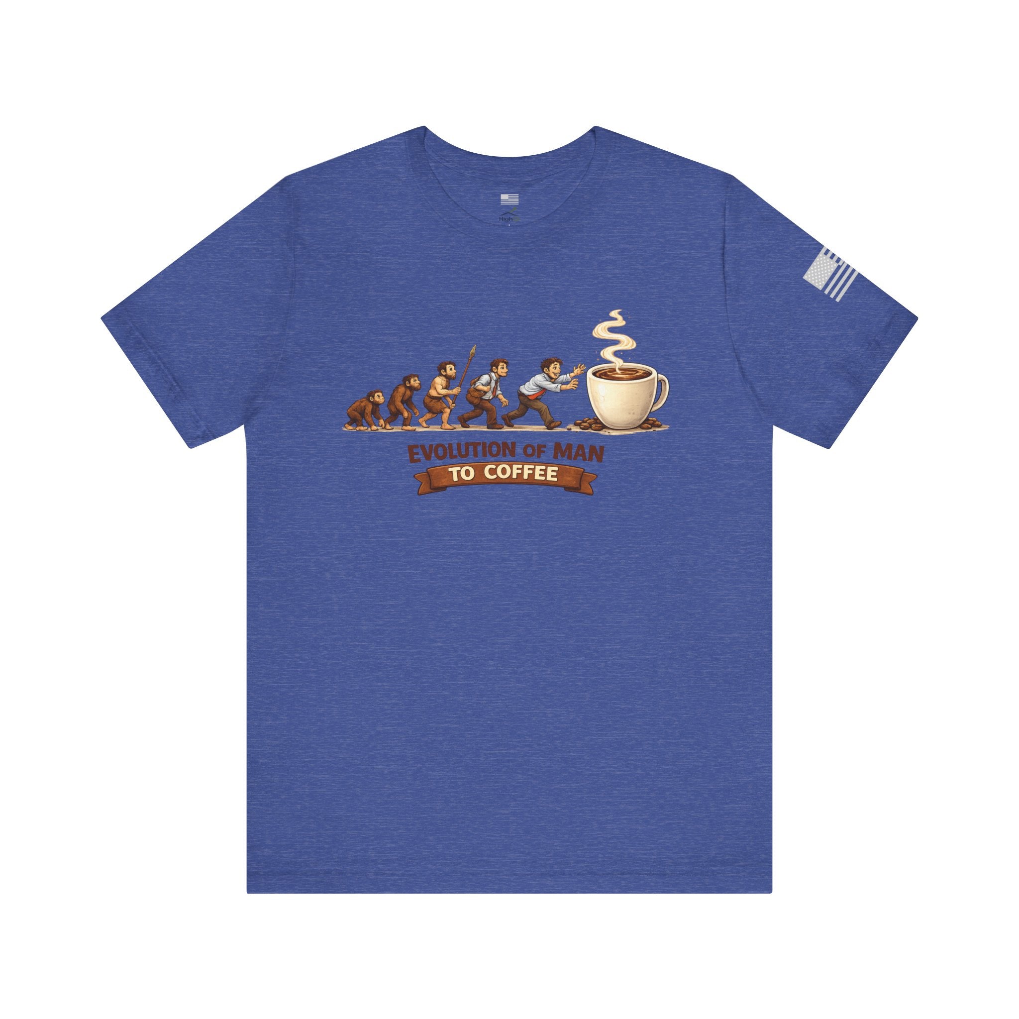 Evolution of Man to Coffee Drinker T-shirt