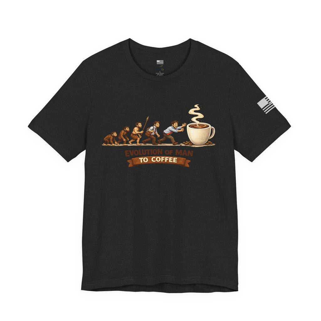 Evolution of Man to Coffee Drinker T-shirt