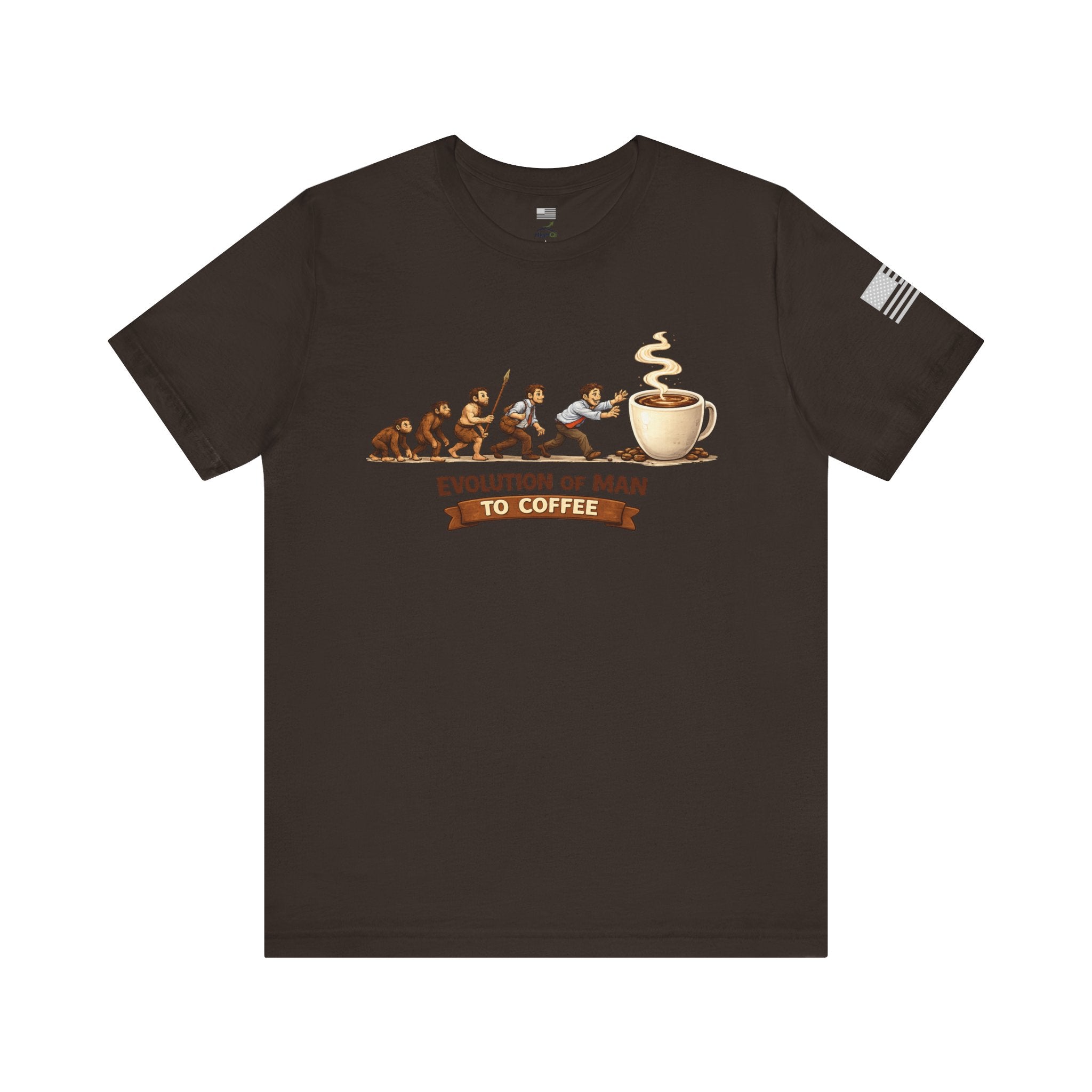 Evolution of Man to Coffee Drinker T-shirt