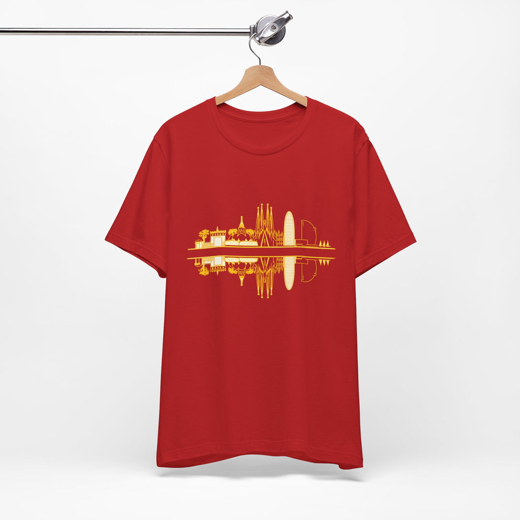 City Skyline Reflection T‑Shirt — Barcelona Landmark
