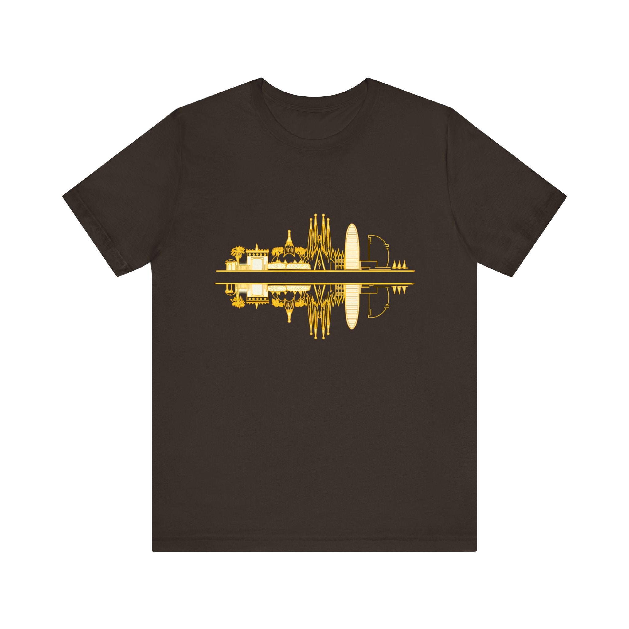 City Skyline Reflection T‑Shirt — Barcelona Landmark