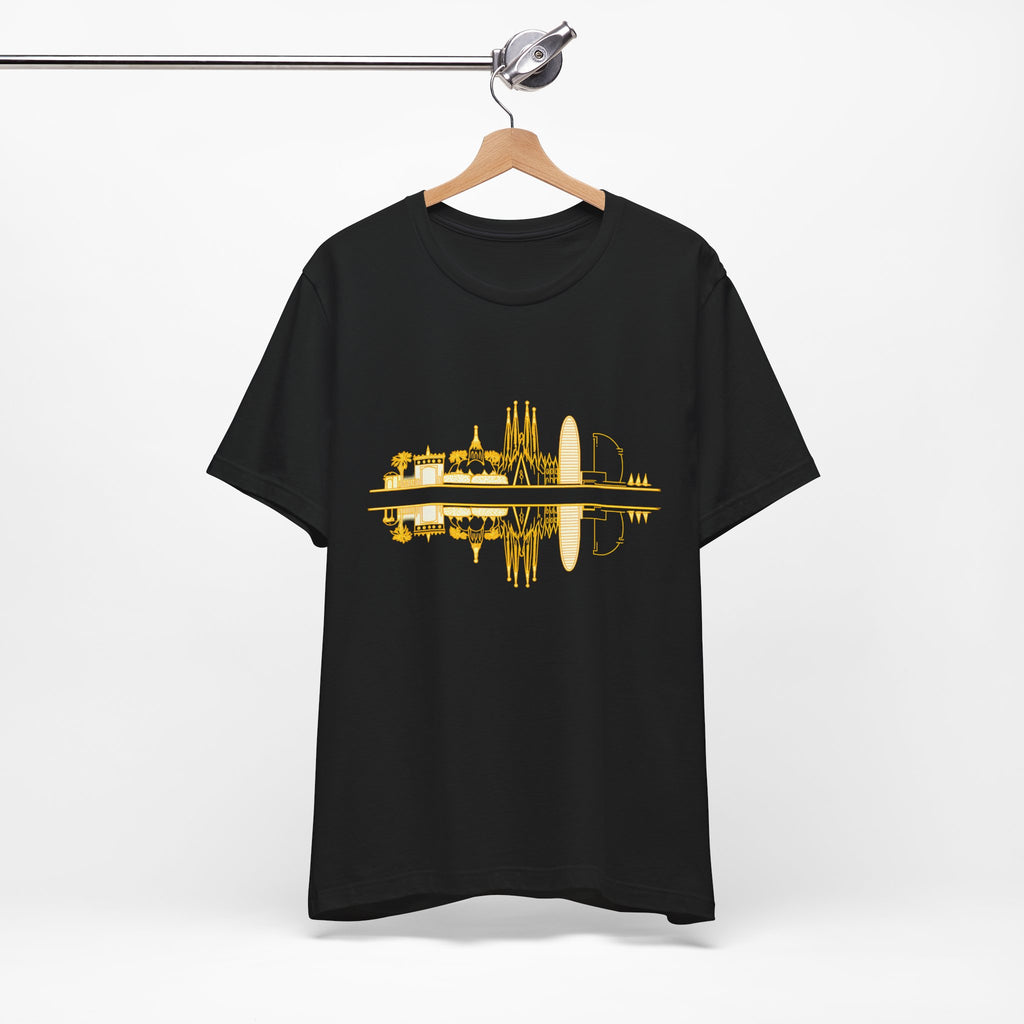 City Skyline Reflection T‑Shirt — Barcelona Landmark