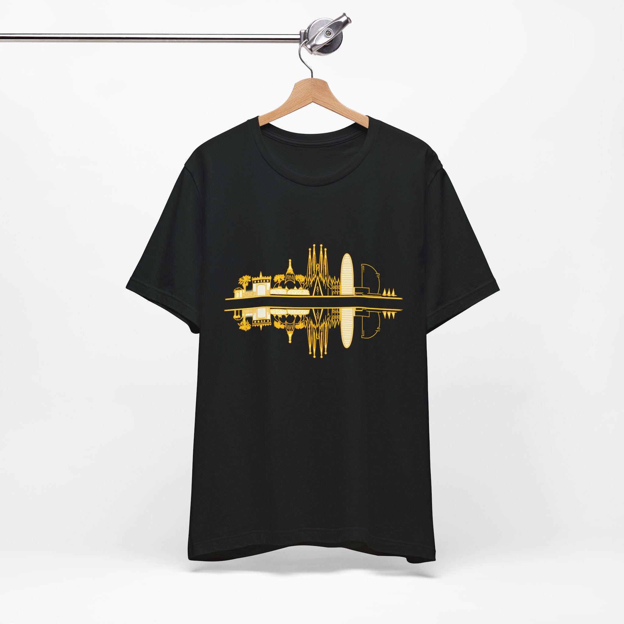 City Skyline Reflection T‑Shirt — Barcelona Landmark
