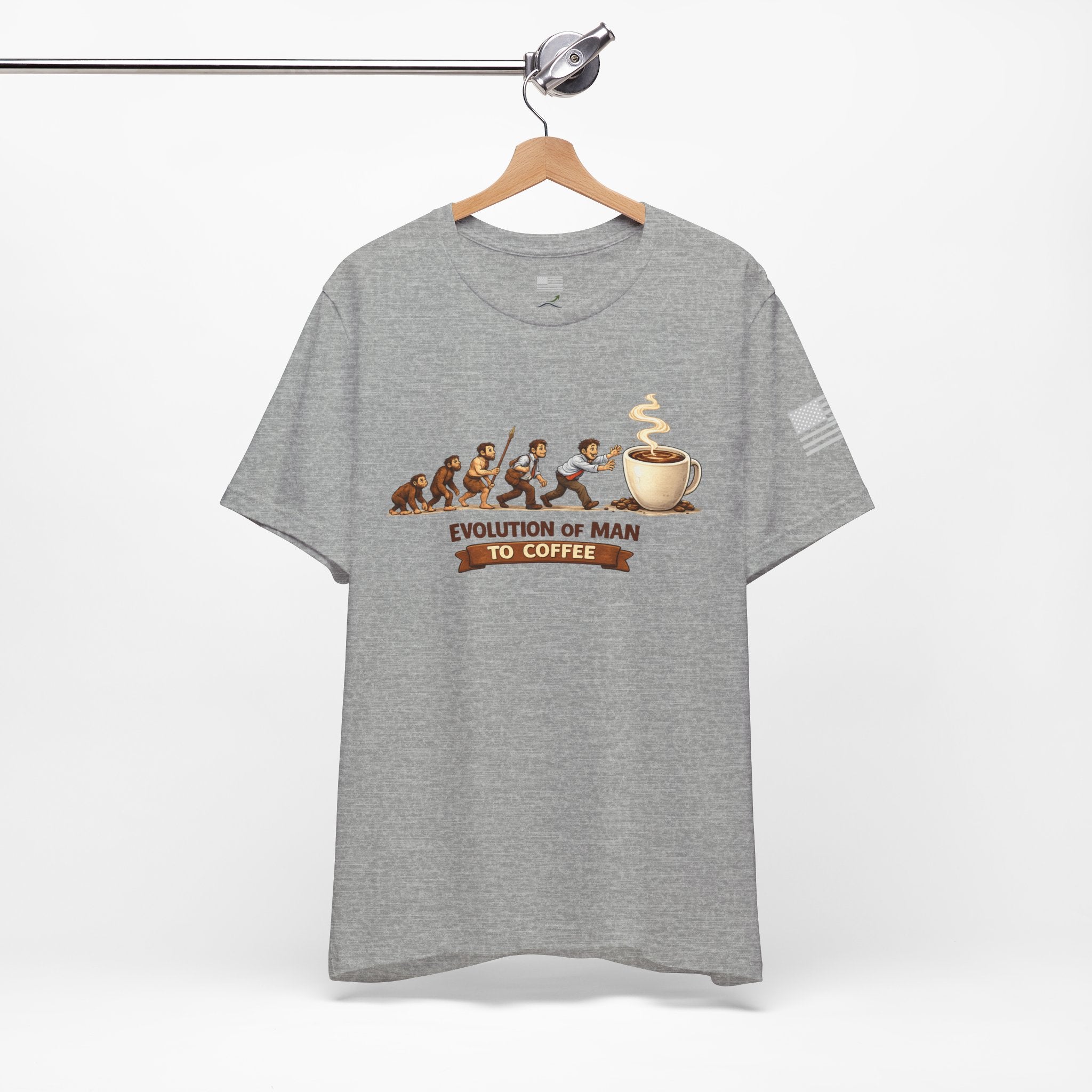 Evolution of Man to Coffee Drinker T-shirt