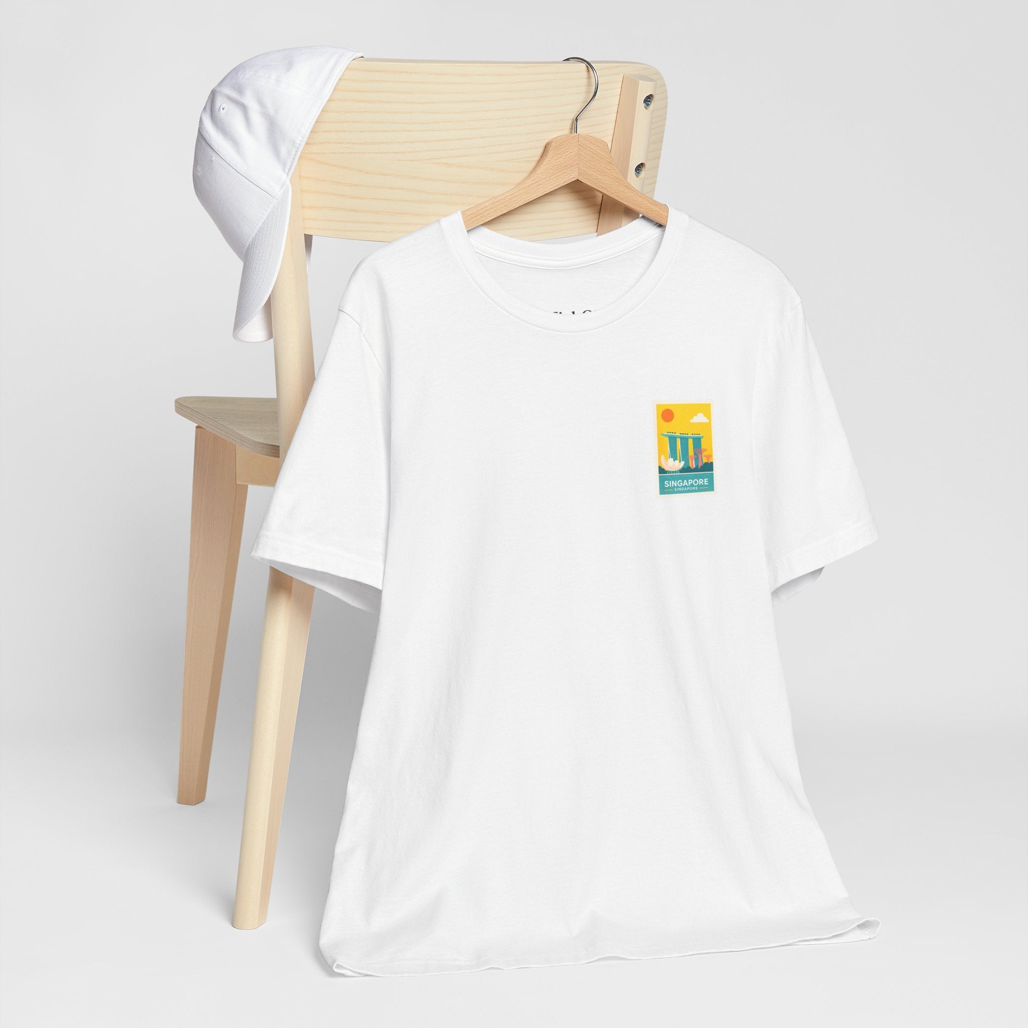 Singapore Postcard Graphic Tee - Vintage Travel Shirt