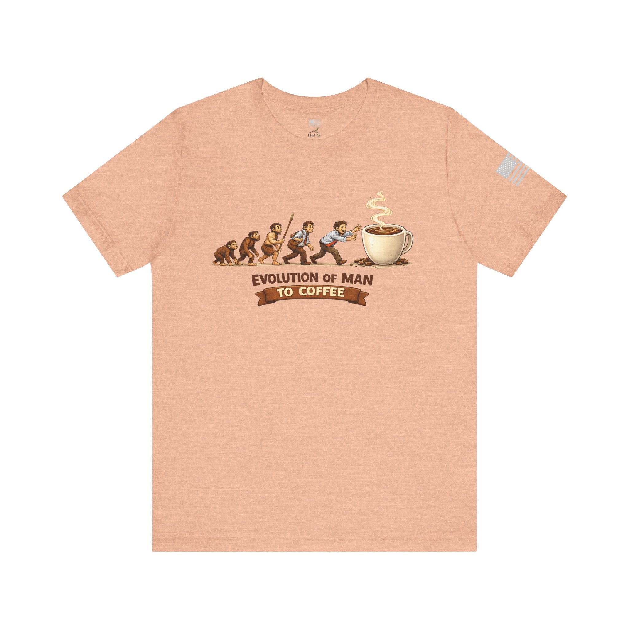 Evolution of Man to Coffee Drinker T-shirt