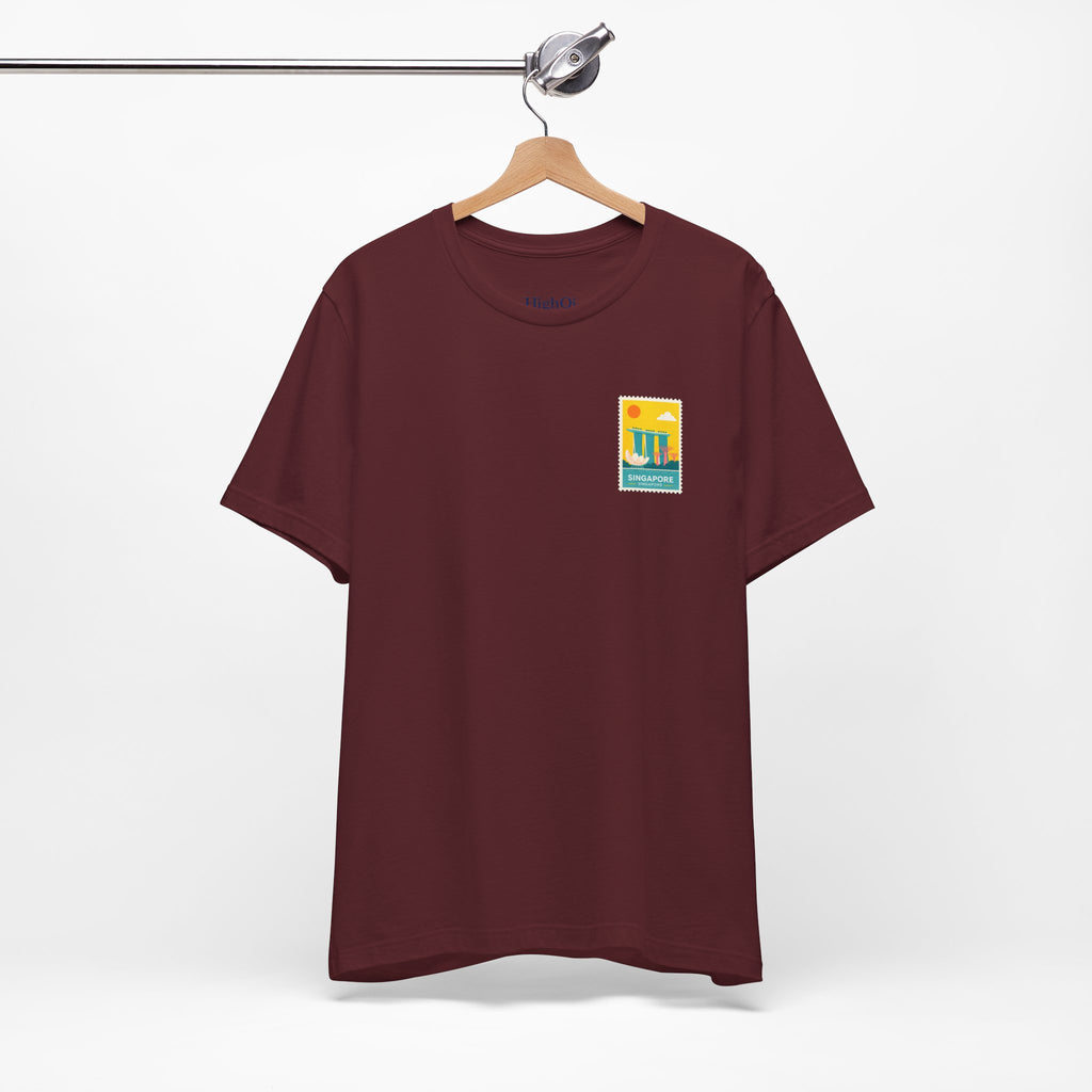 Singapore Postcard Graphic Tee - Vintage Travel Shirt