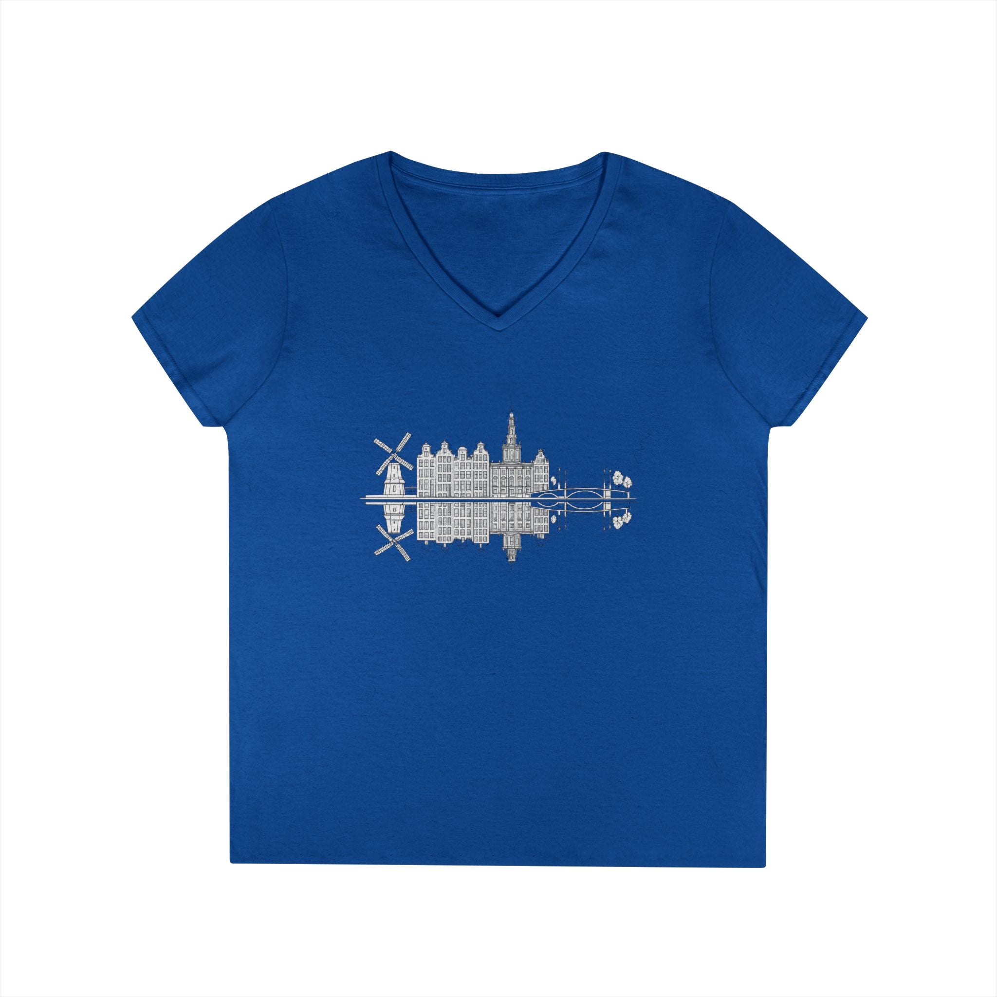 Amsterdam Skyline V-Neck Tee
