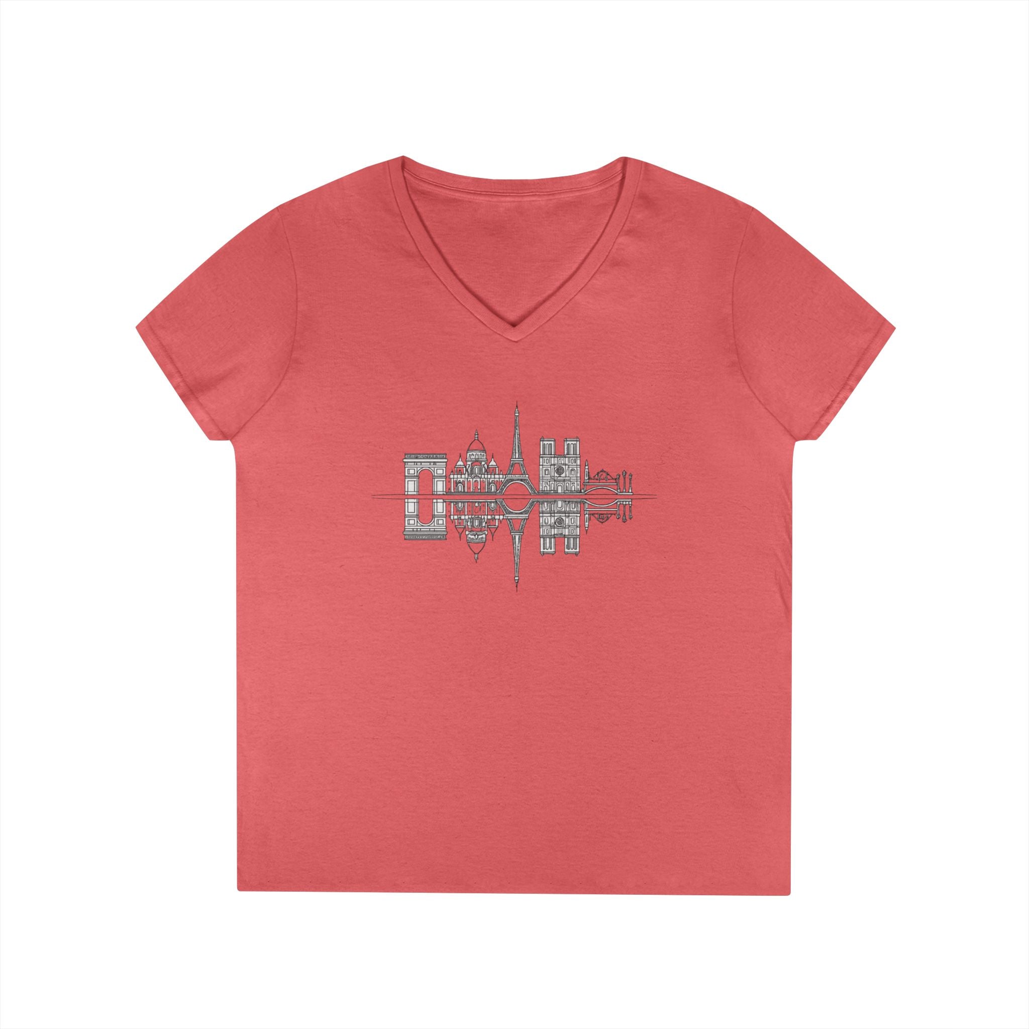 Paris Skyline V-Neck T-Shirt