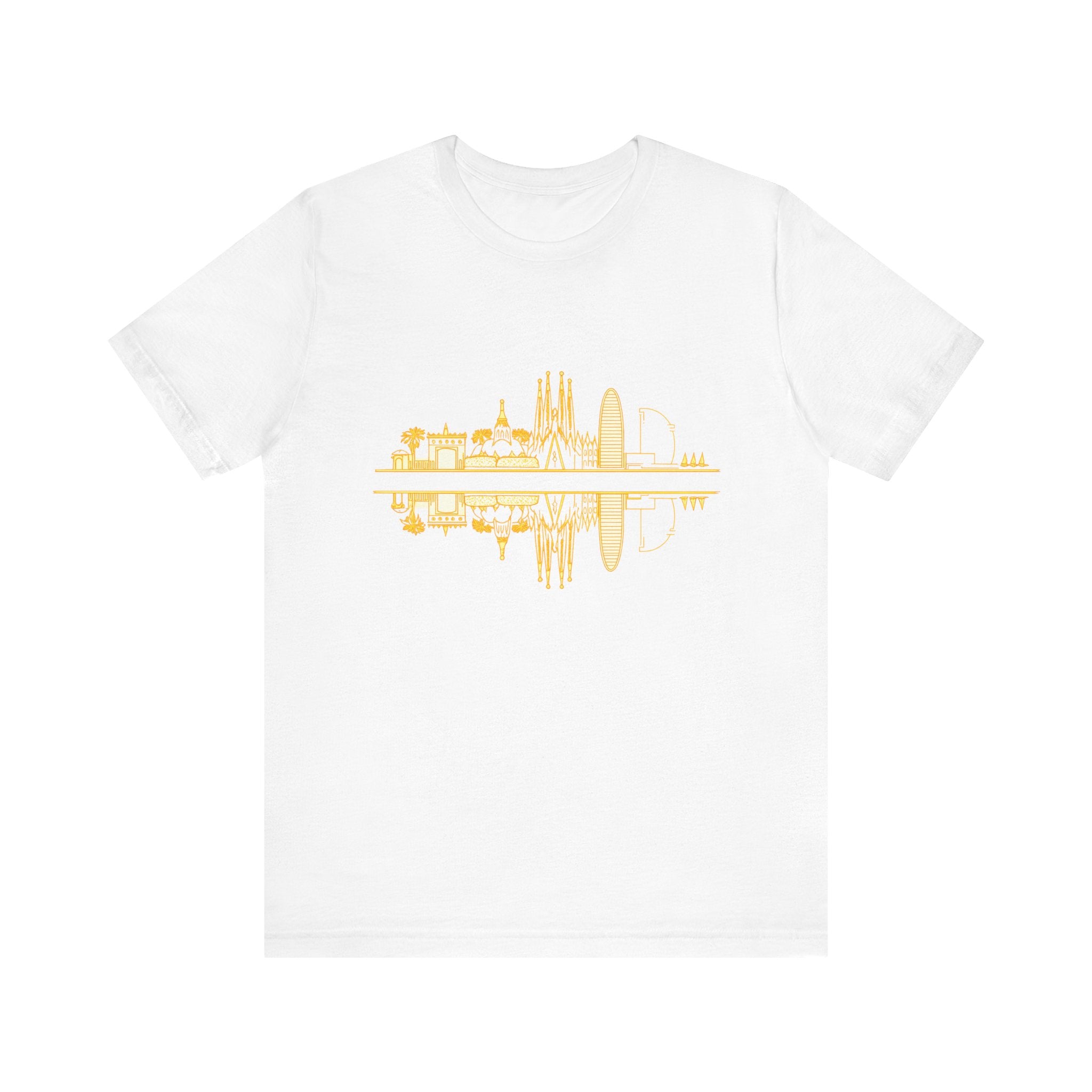 City Skyline Reflection T‑Shirt — Barcelona Landmark