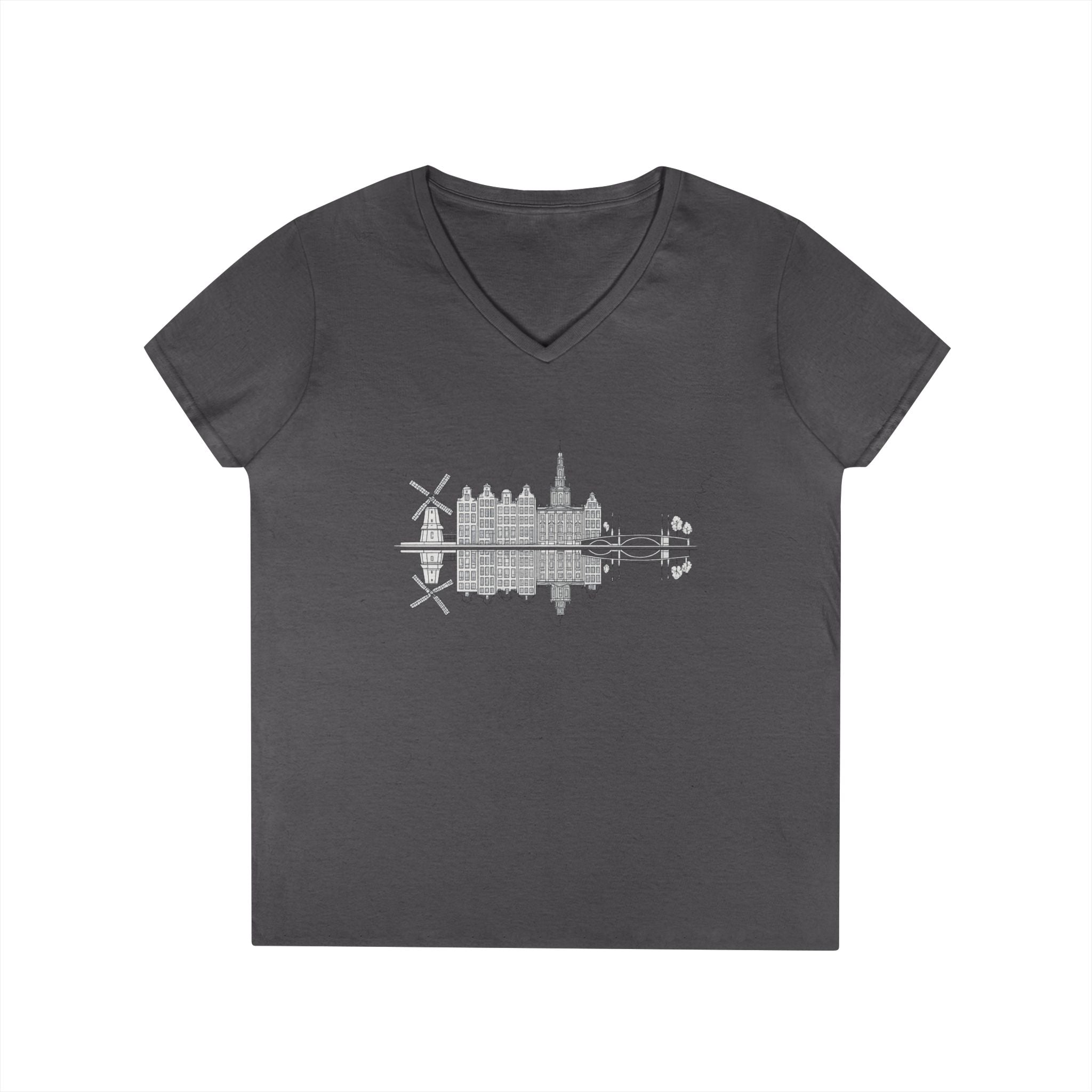 Amsterdam Skyline V-Neck Tee