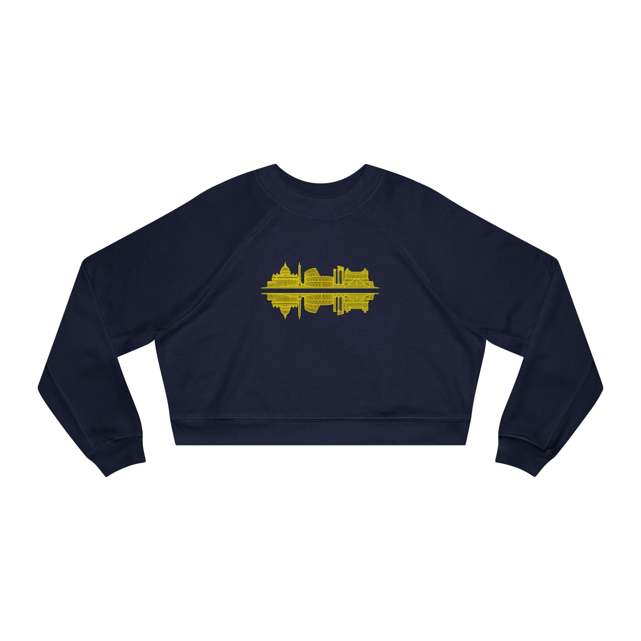 Cropped Pullover — 'ROME' Soundwave Graphic Women's Fleece