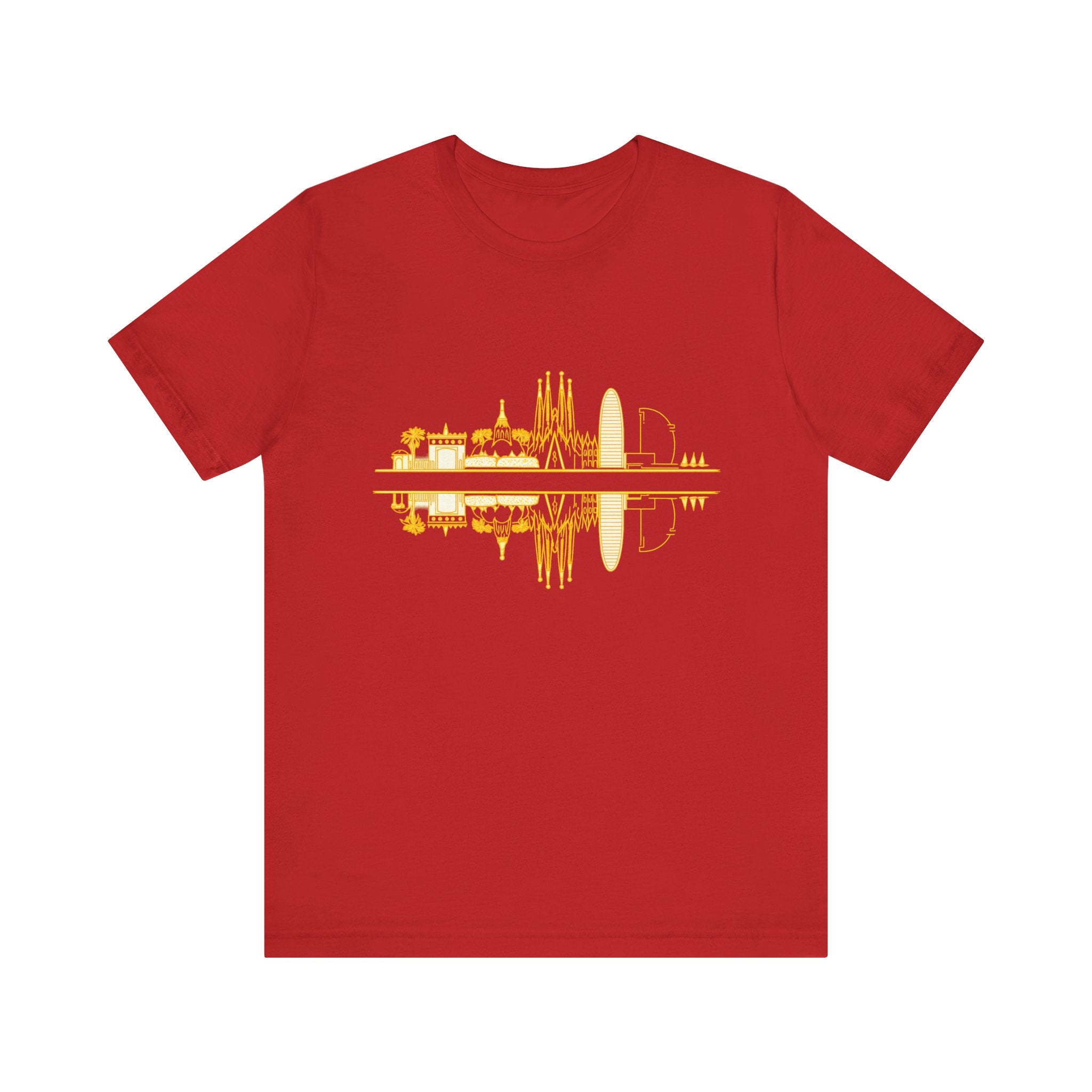 City Skyline Reflection T‑Shirt — Barcelona Landmark