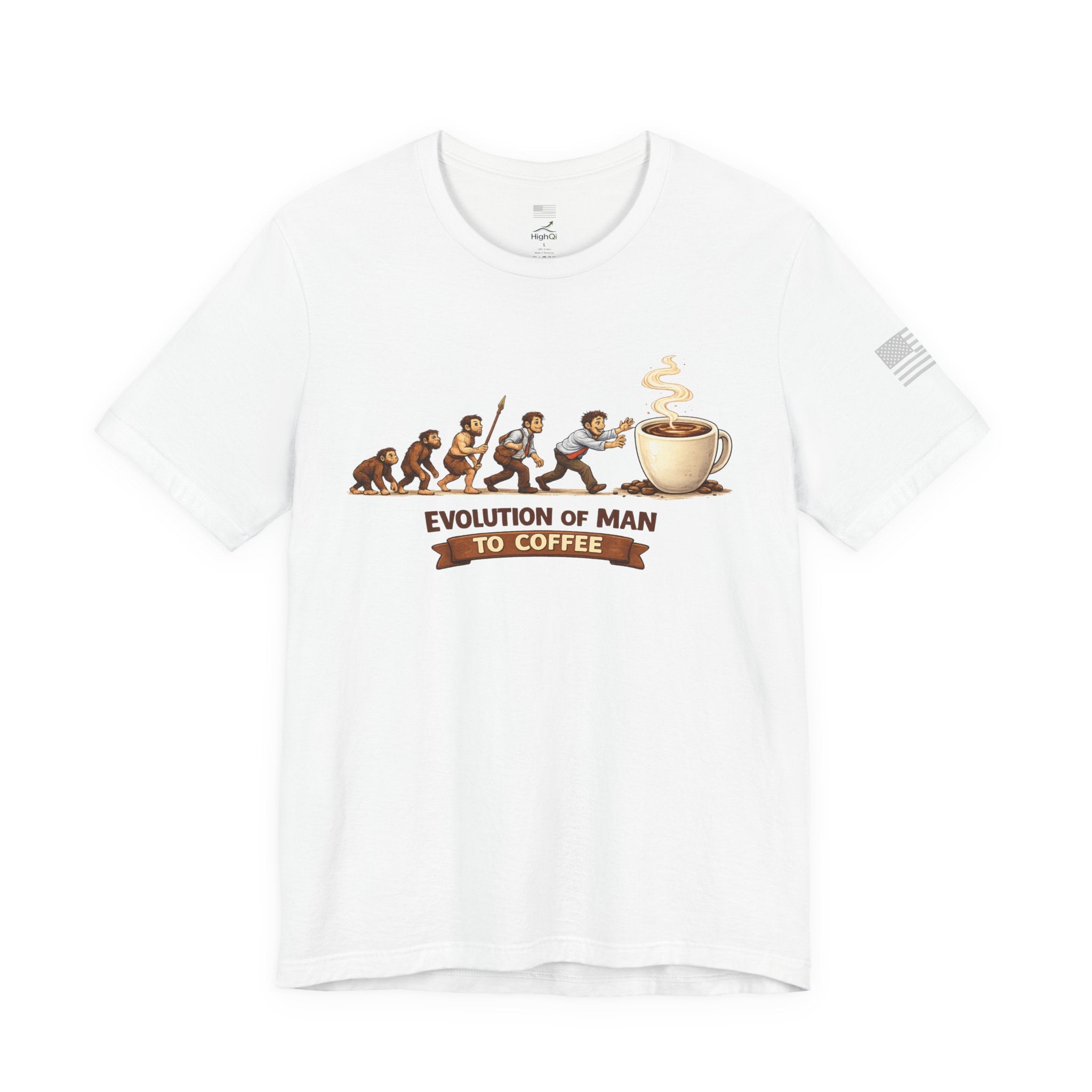 Evolution of Man to Coffee Drinker T-shirt