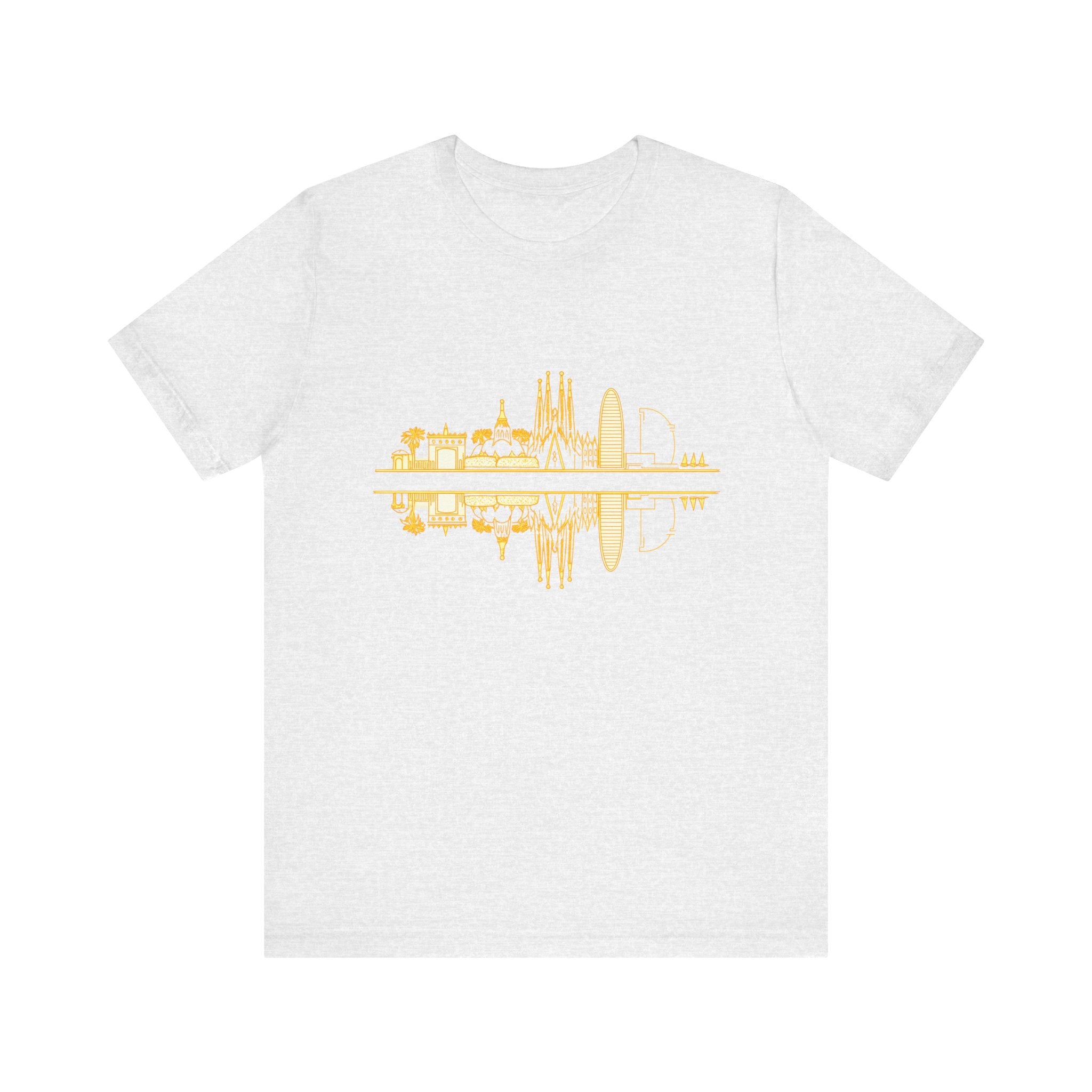 City Skyline Reflection T‑Shirt — Barcelona Landmark