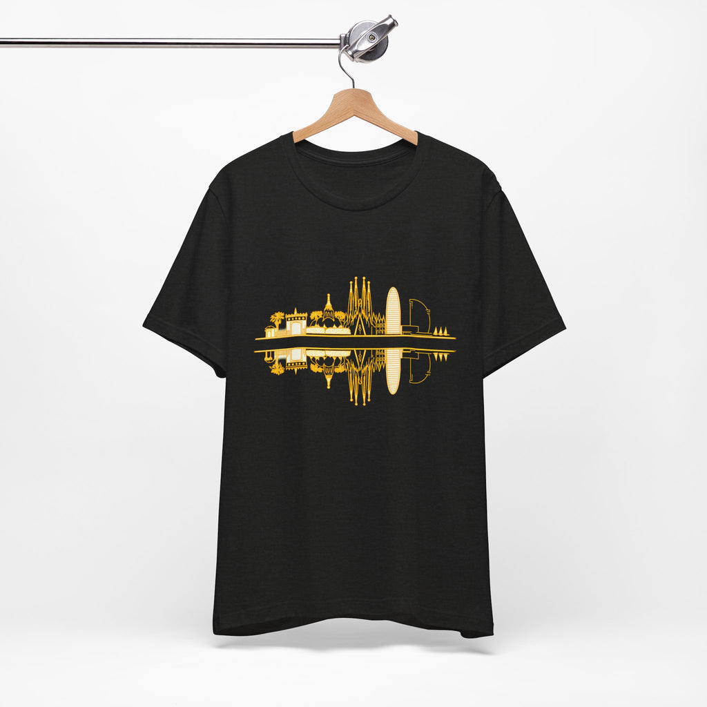 City Skyline Reflection T‑Shirt — Barcelona Landmark