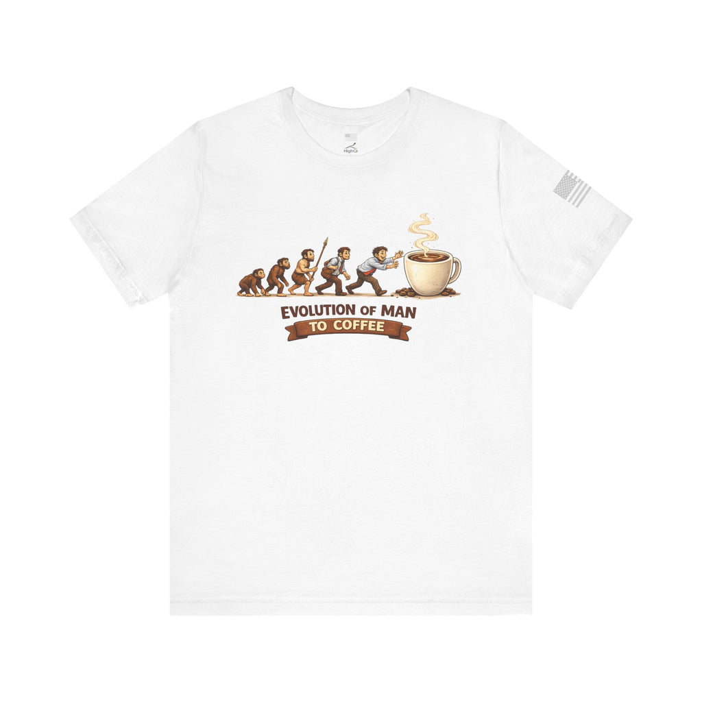 Evolution of Man to Coffee Drinker T-shirt