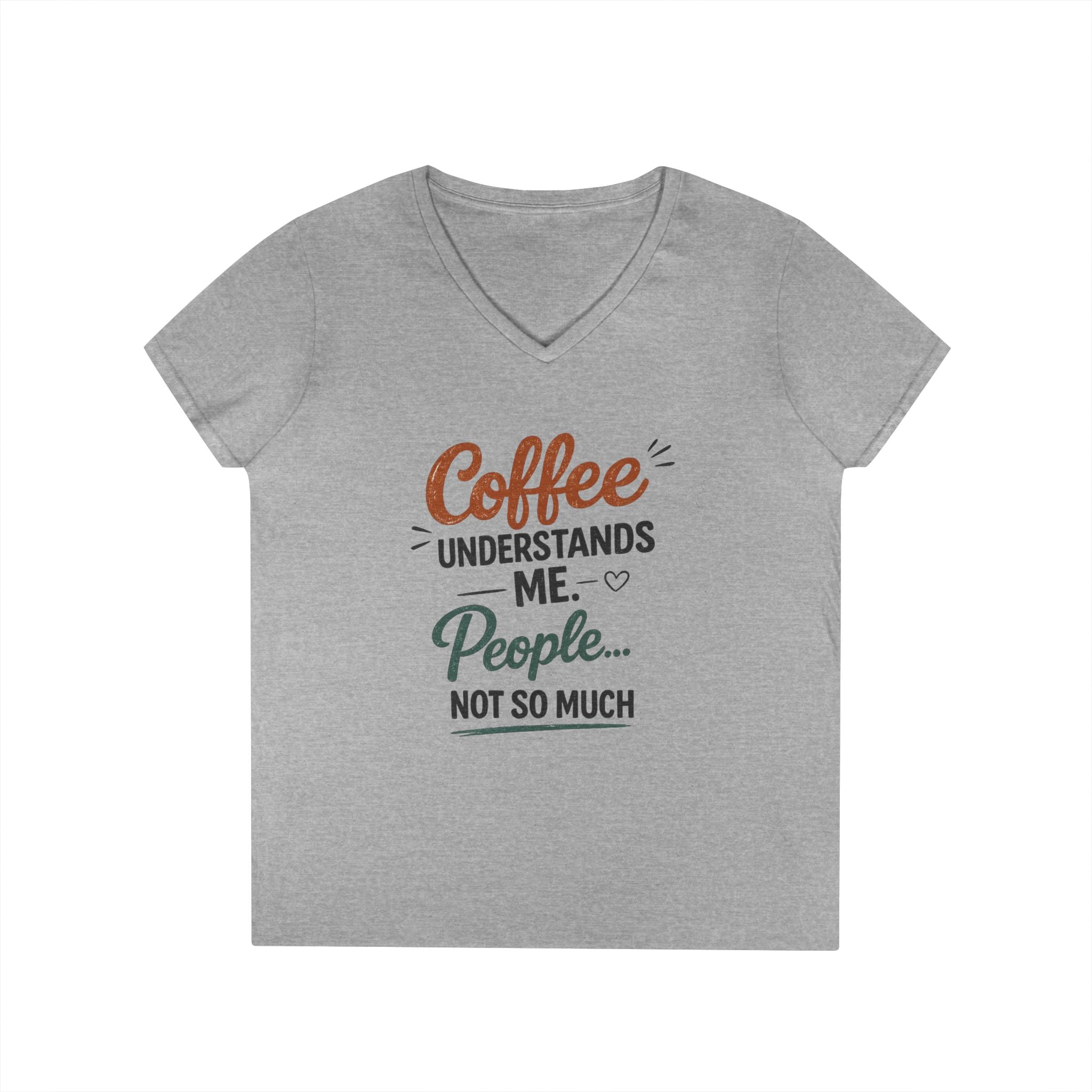 Coffee Understands Me Ladies' V-Neck Tee