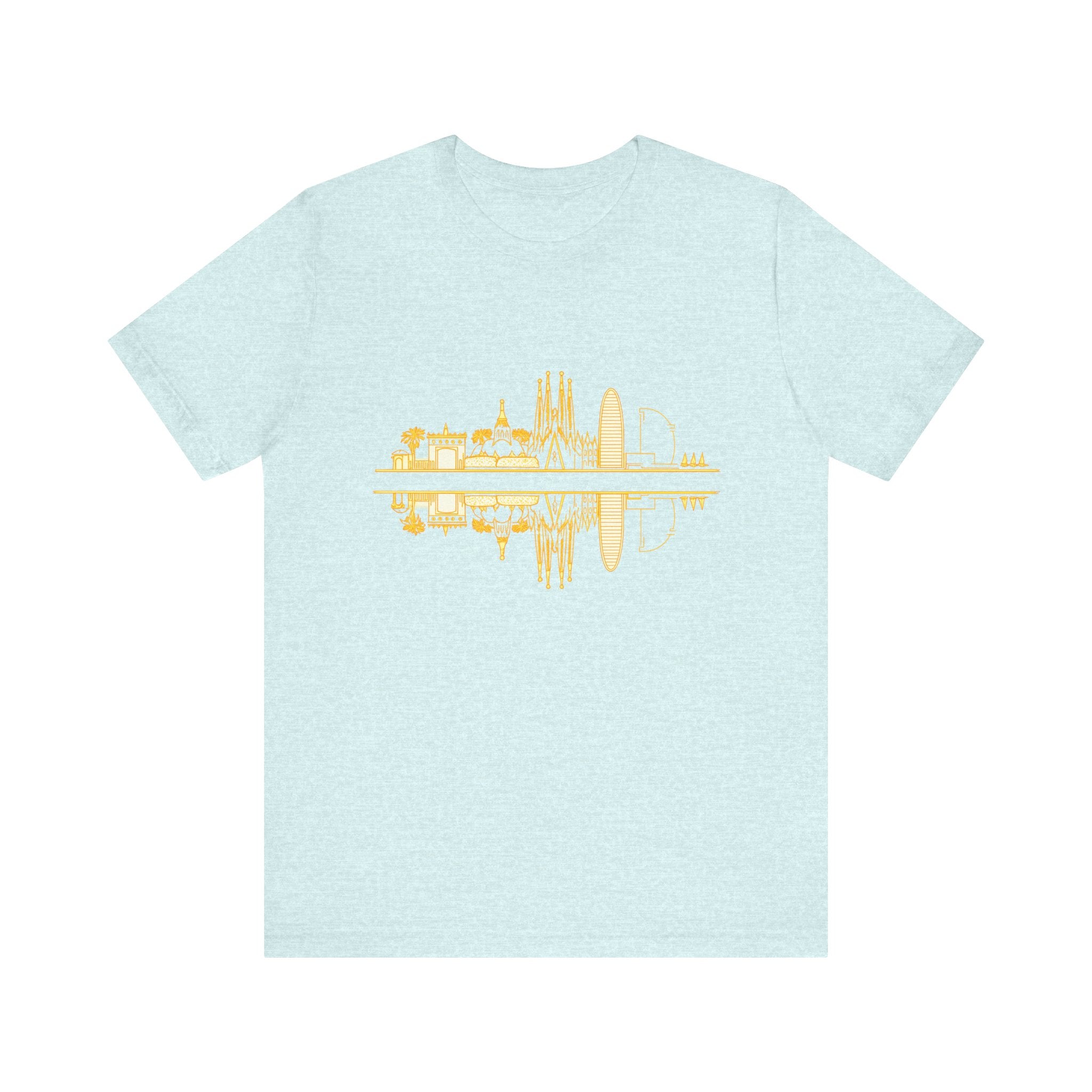 City Skyline Reflection T‑Shirt — Barcelona Landmark