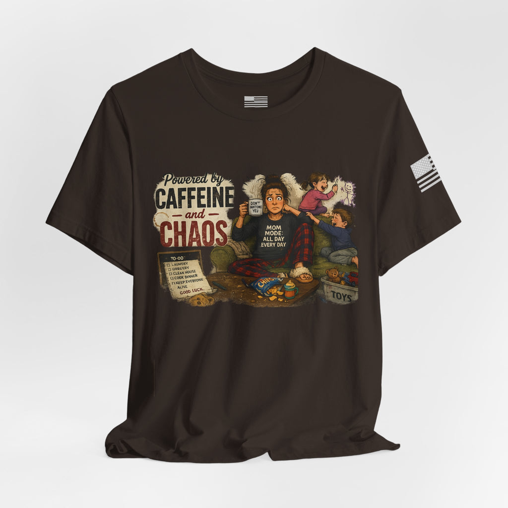 Powered by Caffeine & Chaos - Short Sleeve Tee