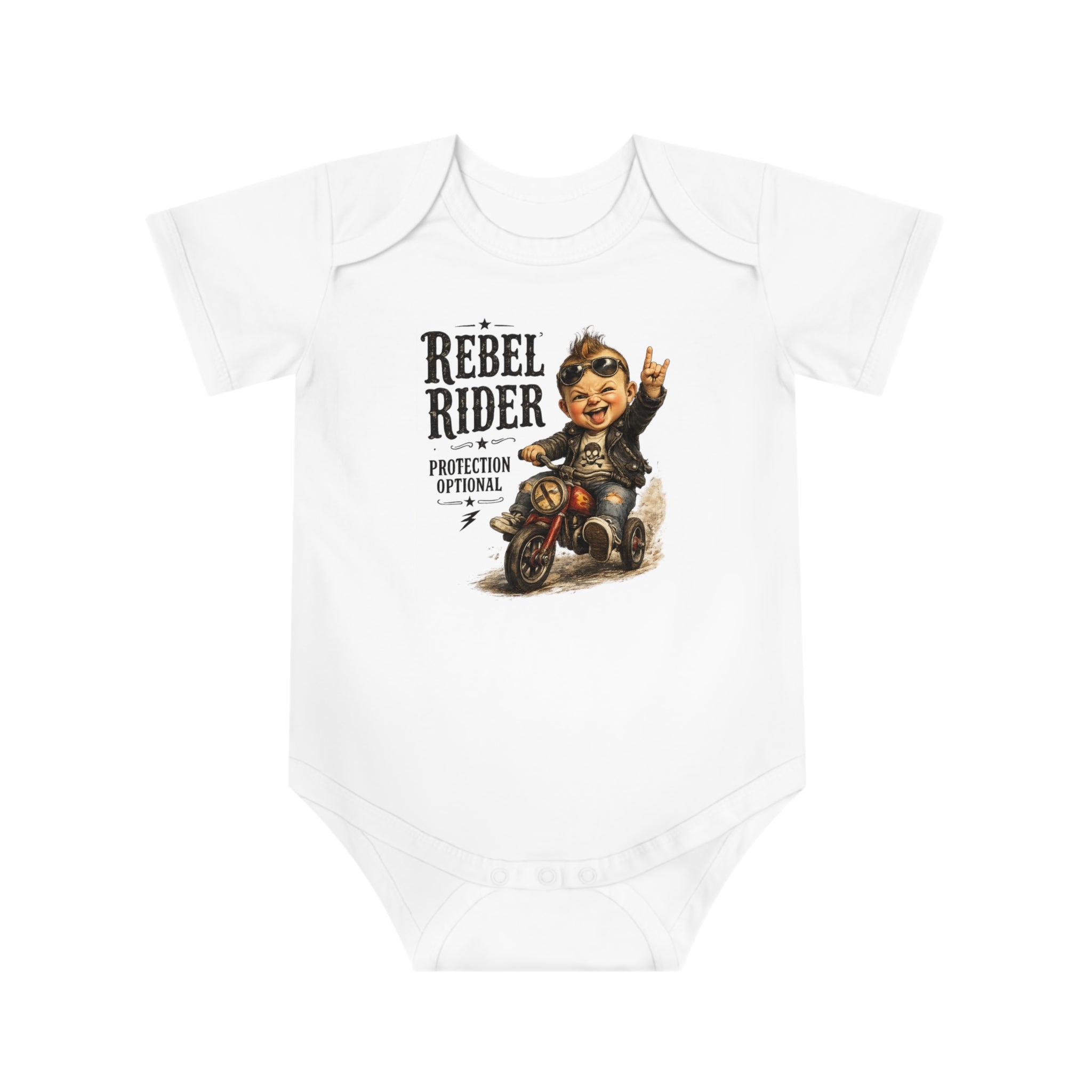 Rebel Rider Baby Bodysuit – Cute Motorcycle Baby Onesie