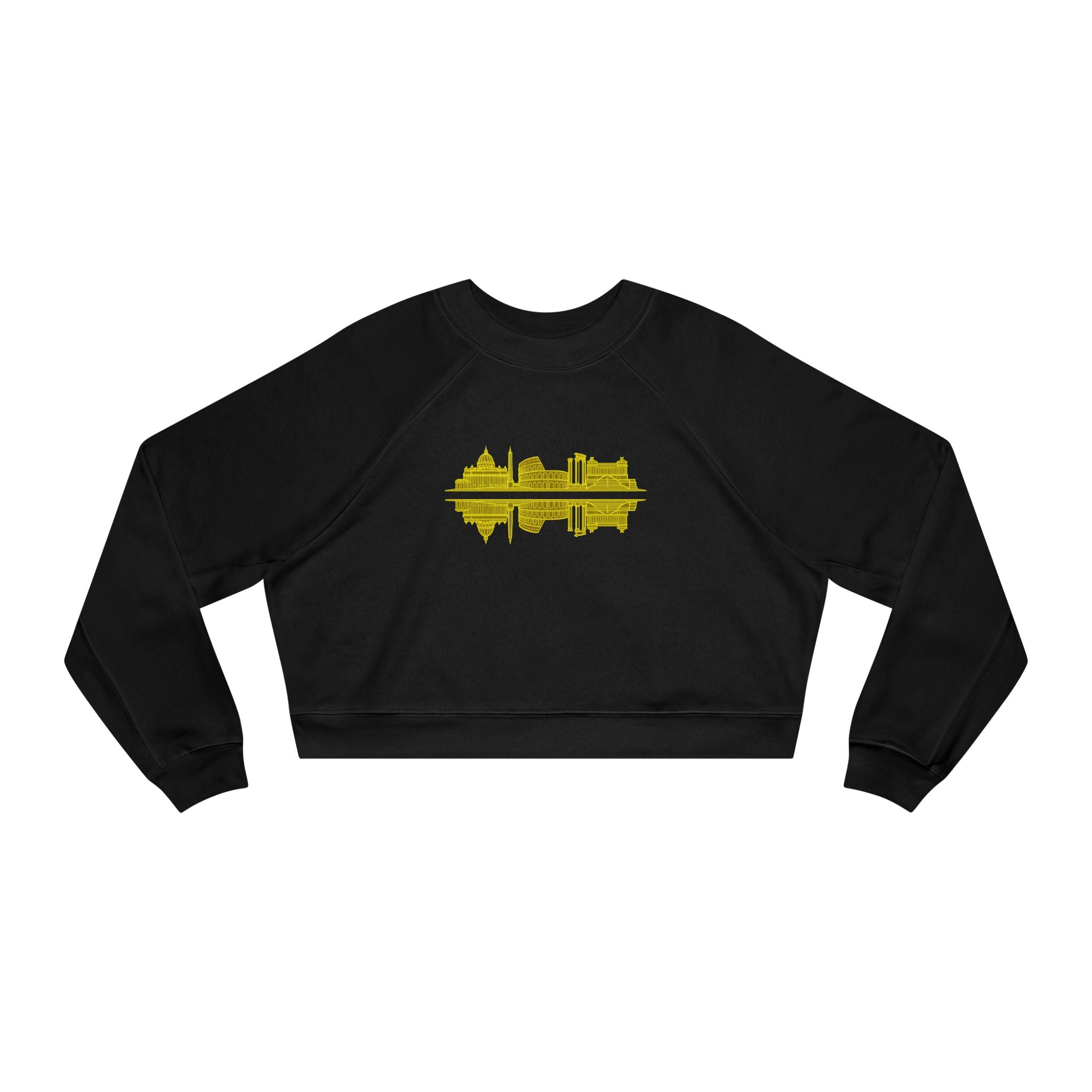 Cropped Pullover — 'ROME' Soundwave Graphic Women's Fleece
