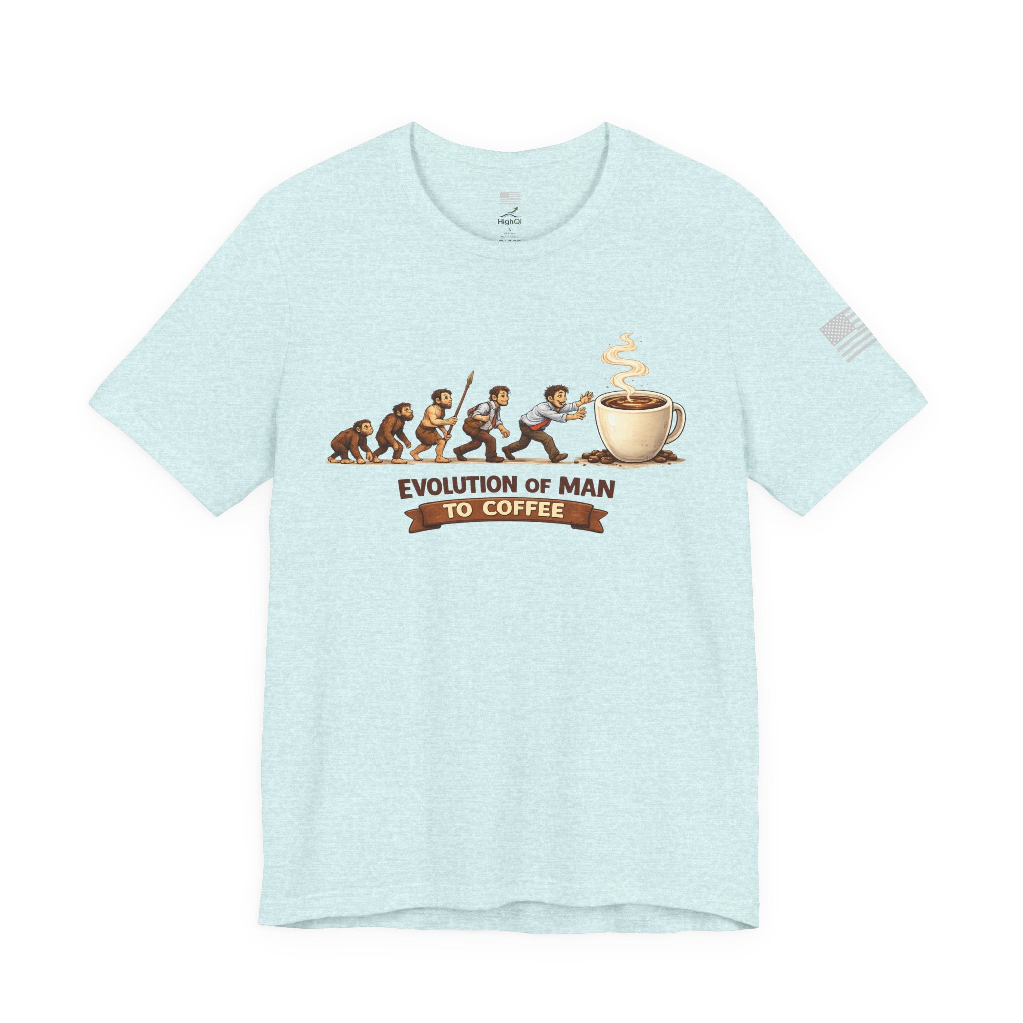 Evolution of Man to Coffee Drinker T-shirt