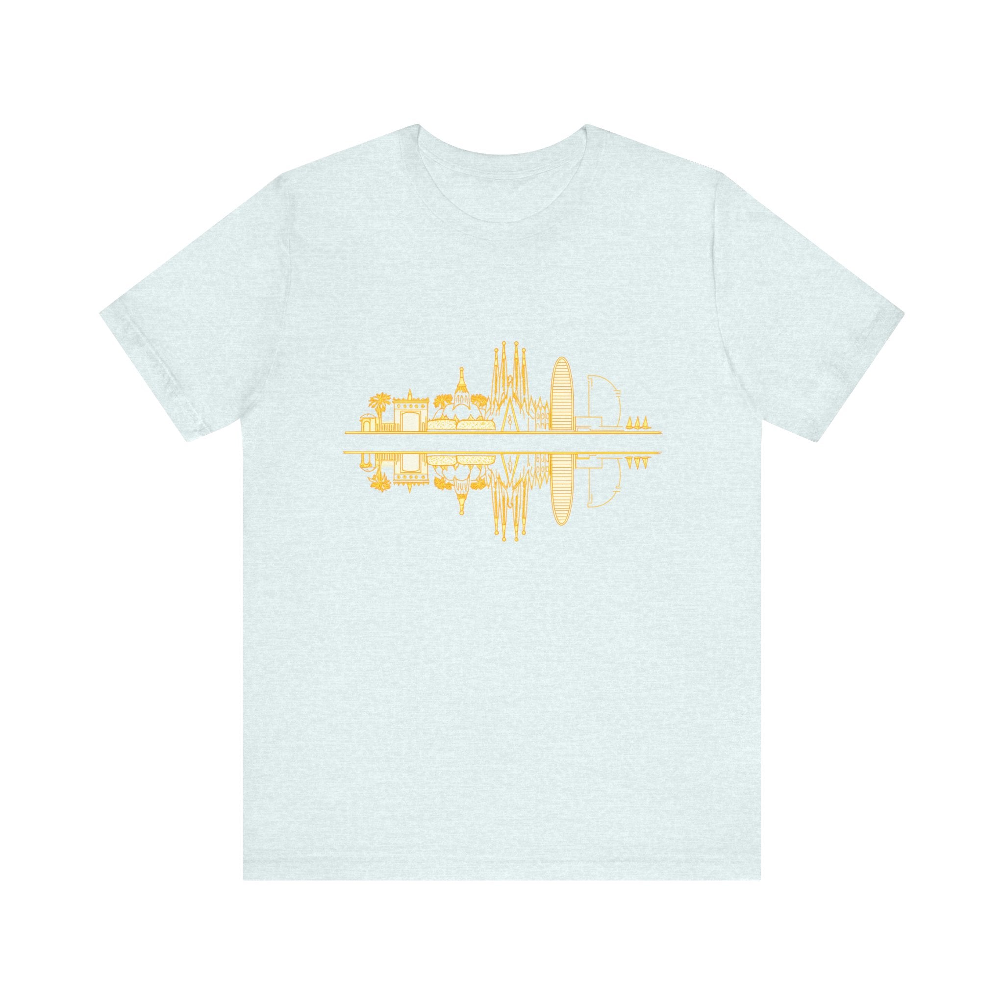 City Skyline Reflection T‑Shirt — Barcelona Landmark