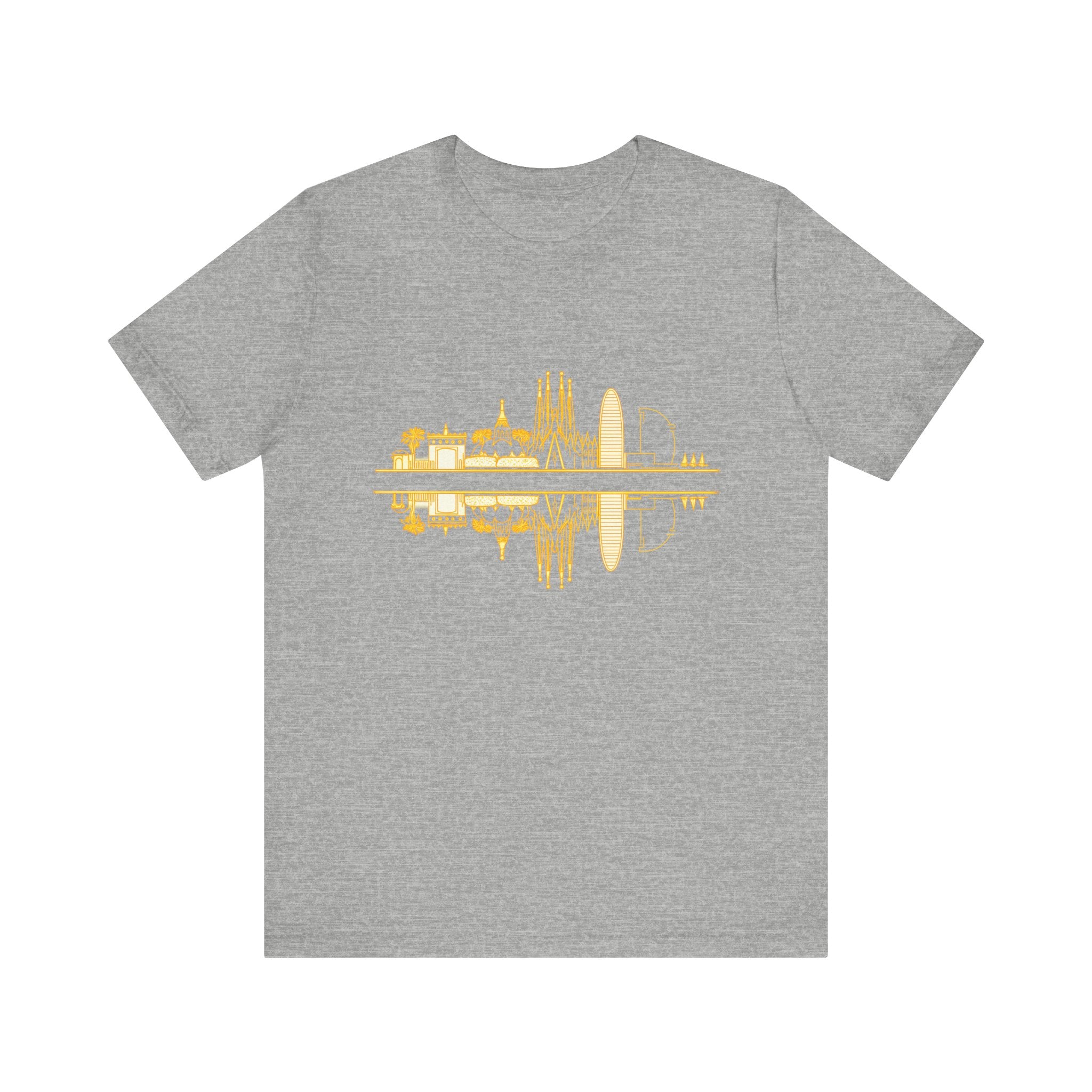 City Skyline Reflection T‑Shirt — Barcelona Landmark