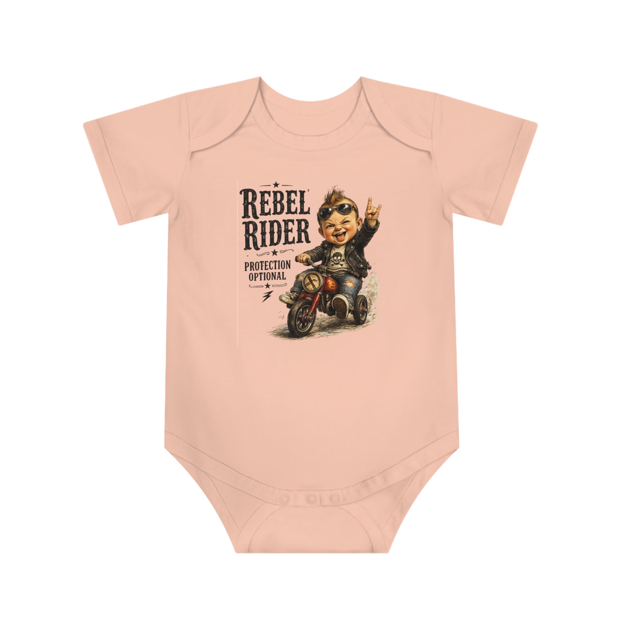 Rebel Rider Baby Bodysuit – Cute Motorcycle Baby Onesie