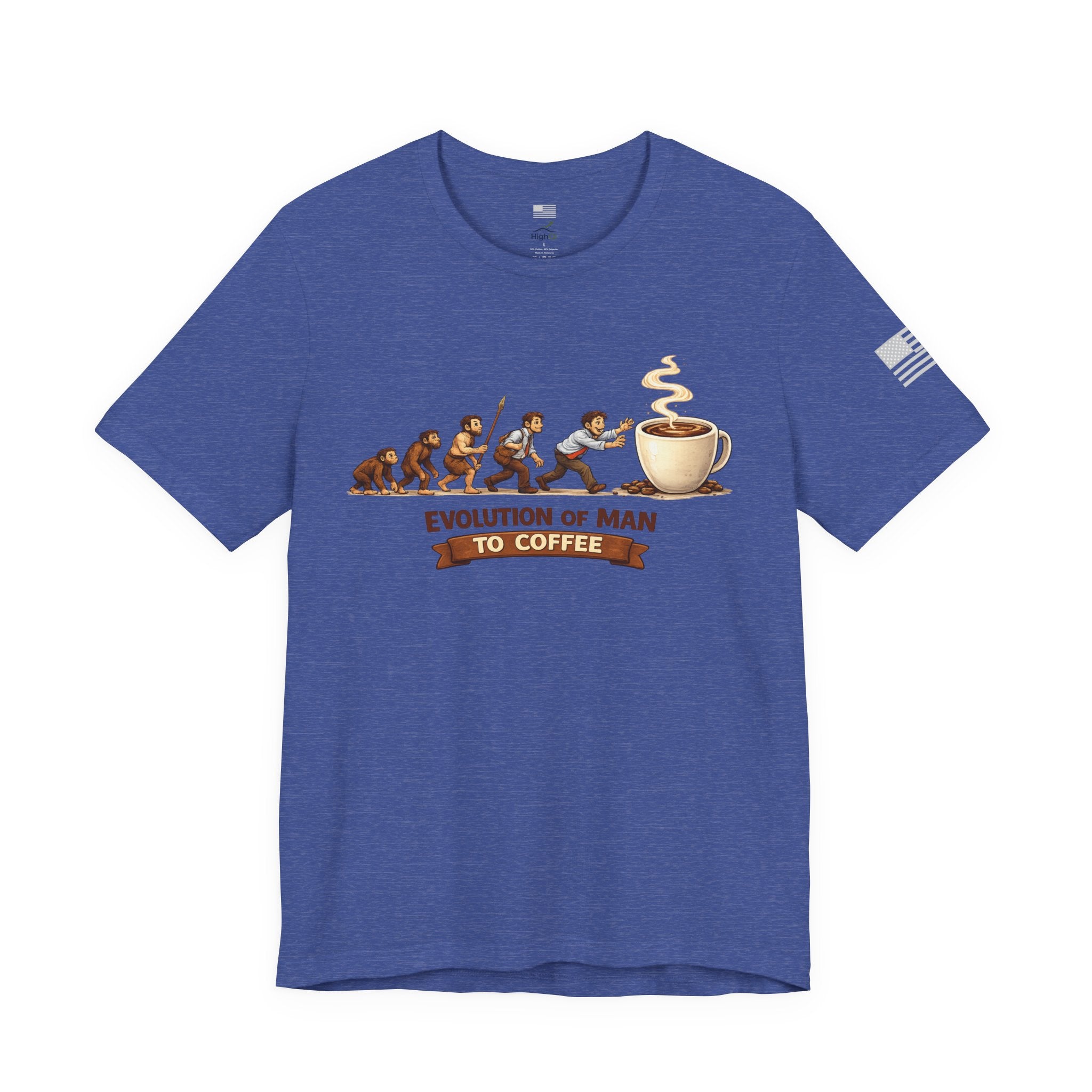 Evolution of Man to Coffee Drinker T-shirt